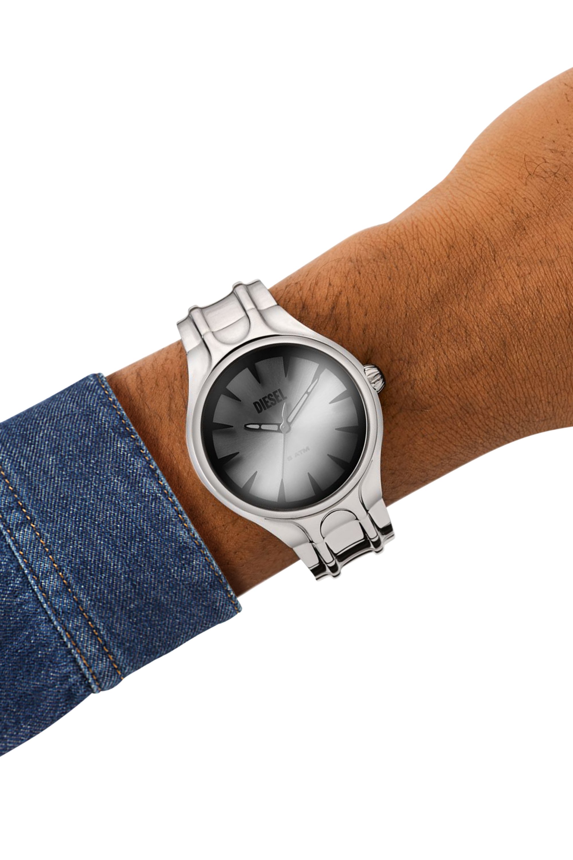 Diesel - DZ2205 WATCH, Male's Streamline three-hand stainless steel watch in シルバー - 4