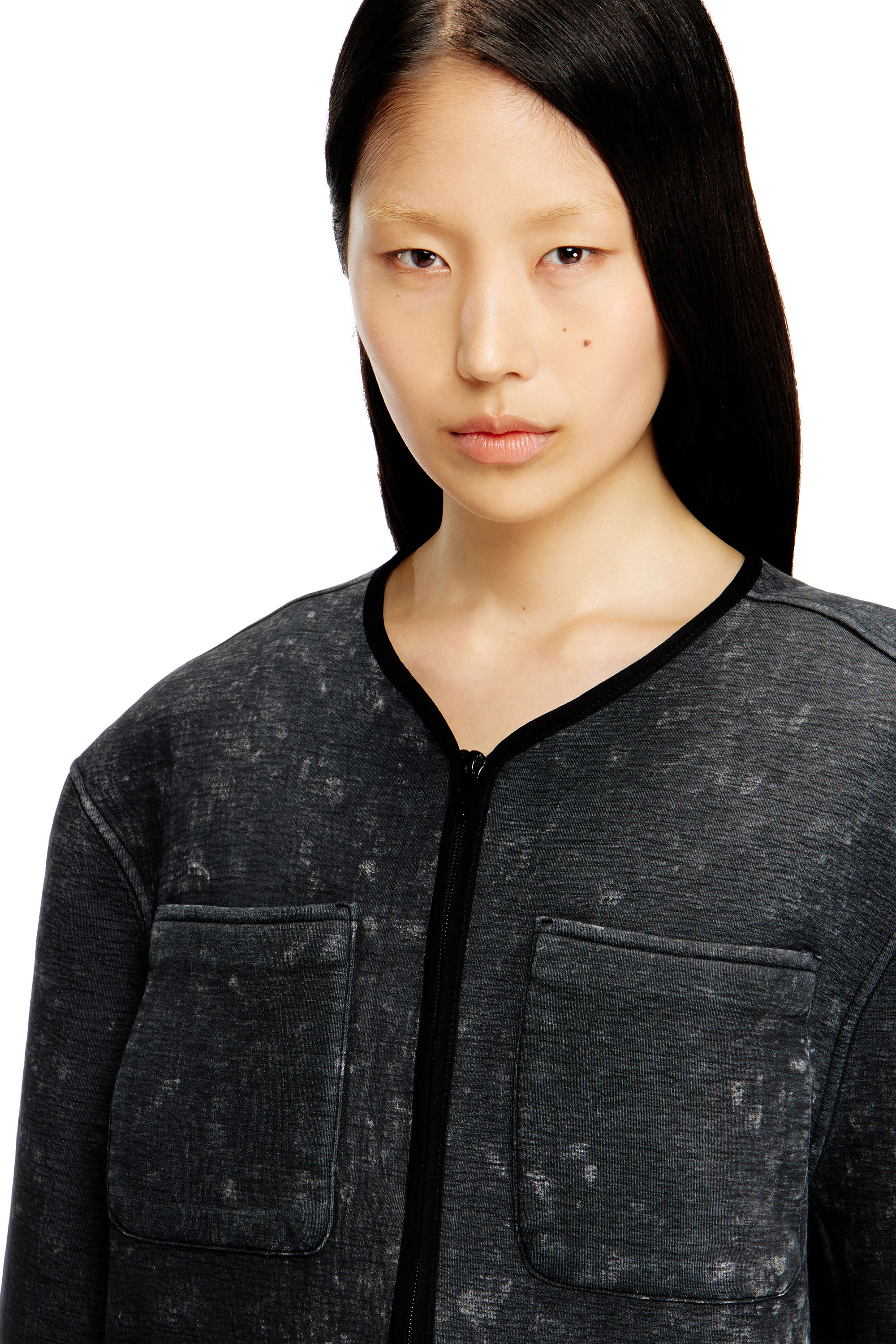 Diesel - G-TES, Female's ジップアップジャケット in ダークグレー - 4