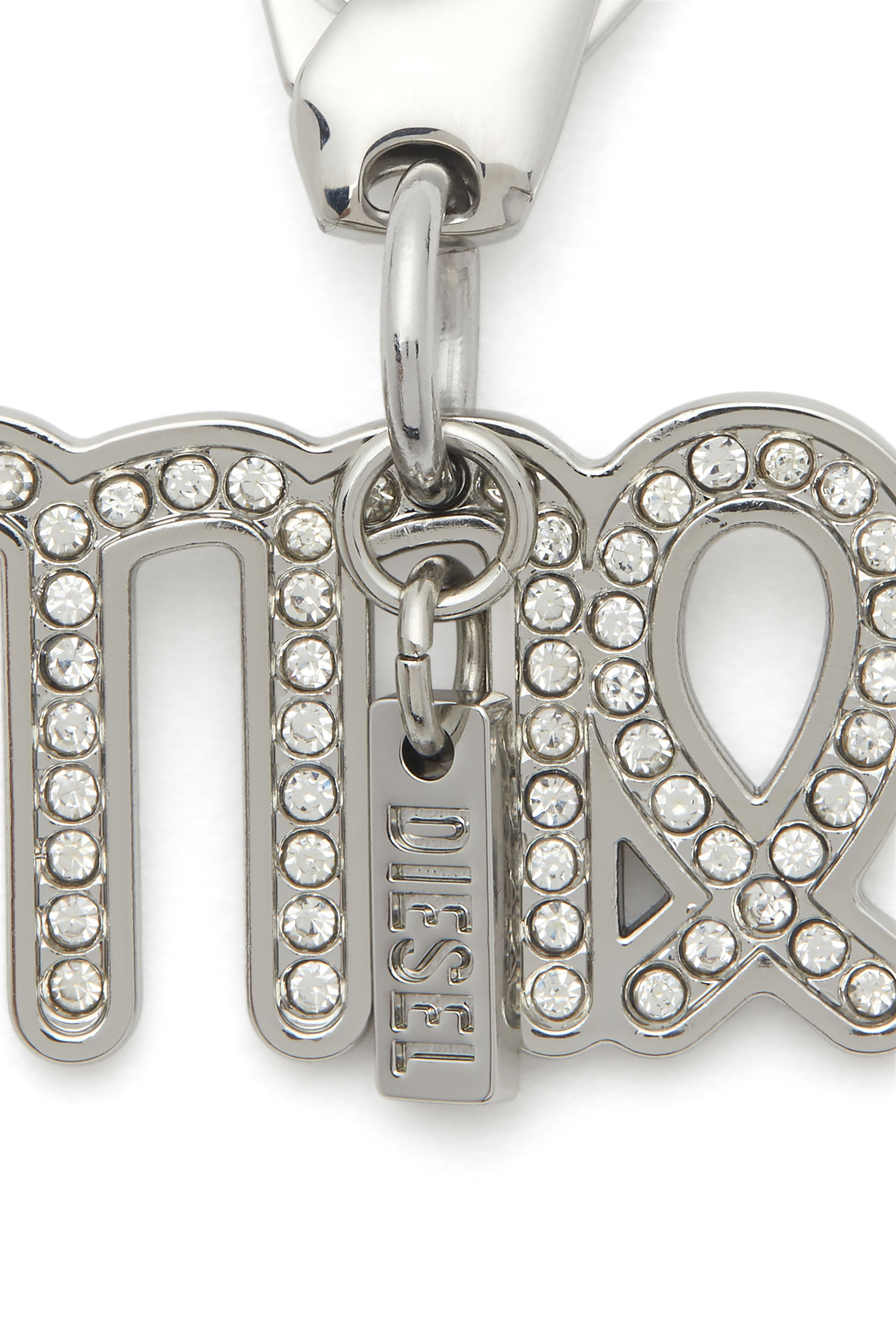 Diesel - CHARM VIRGO, Unisex's Metal Virgo charm with rhinestones in シルバー - 2