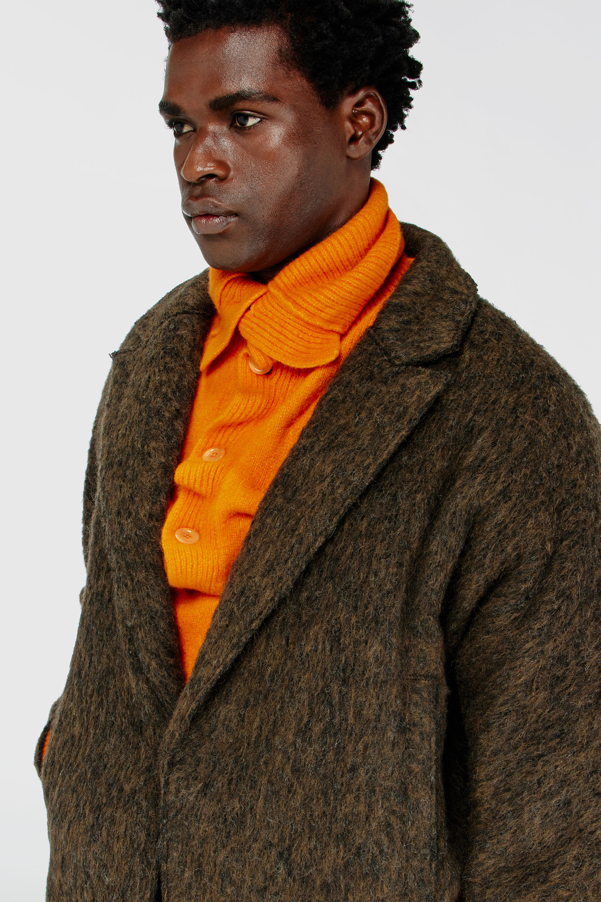 Diesel - W-HULL, Male's Coat in wool and alpaca blend in null - 4