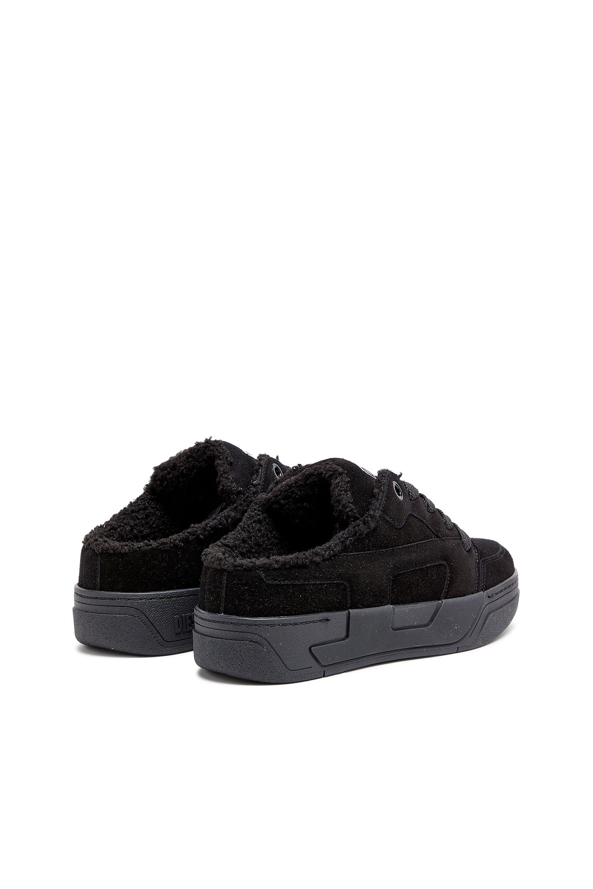 Diesel - S-D-OLLIE MULE W, Female's S-D-Ollie - Sneakers in suede with fluffy lining in ブラック - 3