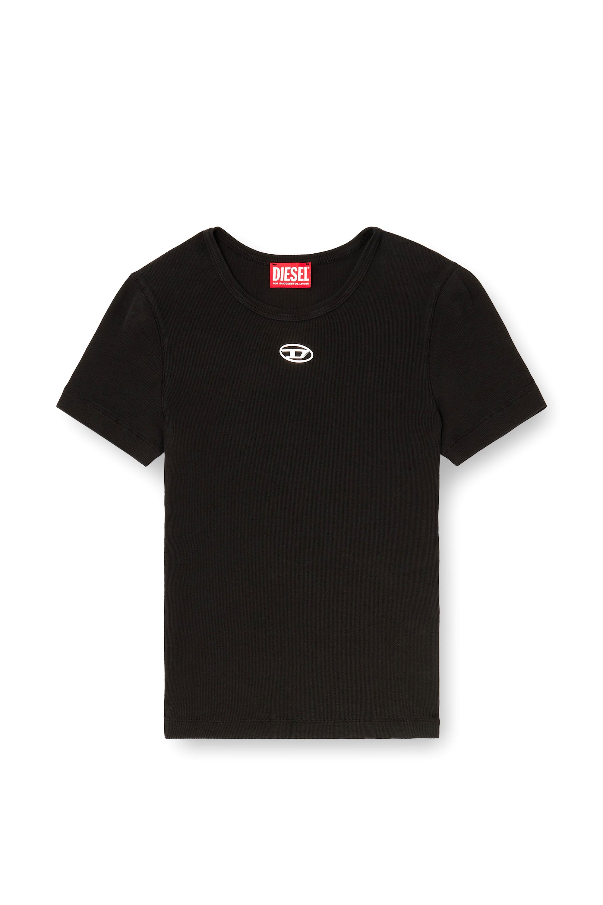 Diesel - T-ELE-LONG-OD, Female's 半袖トップ in ブラック - 2