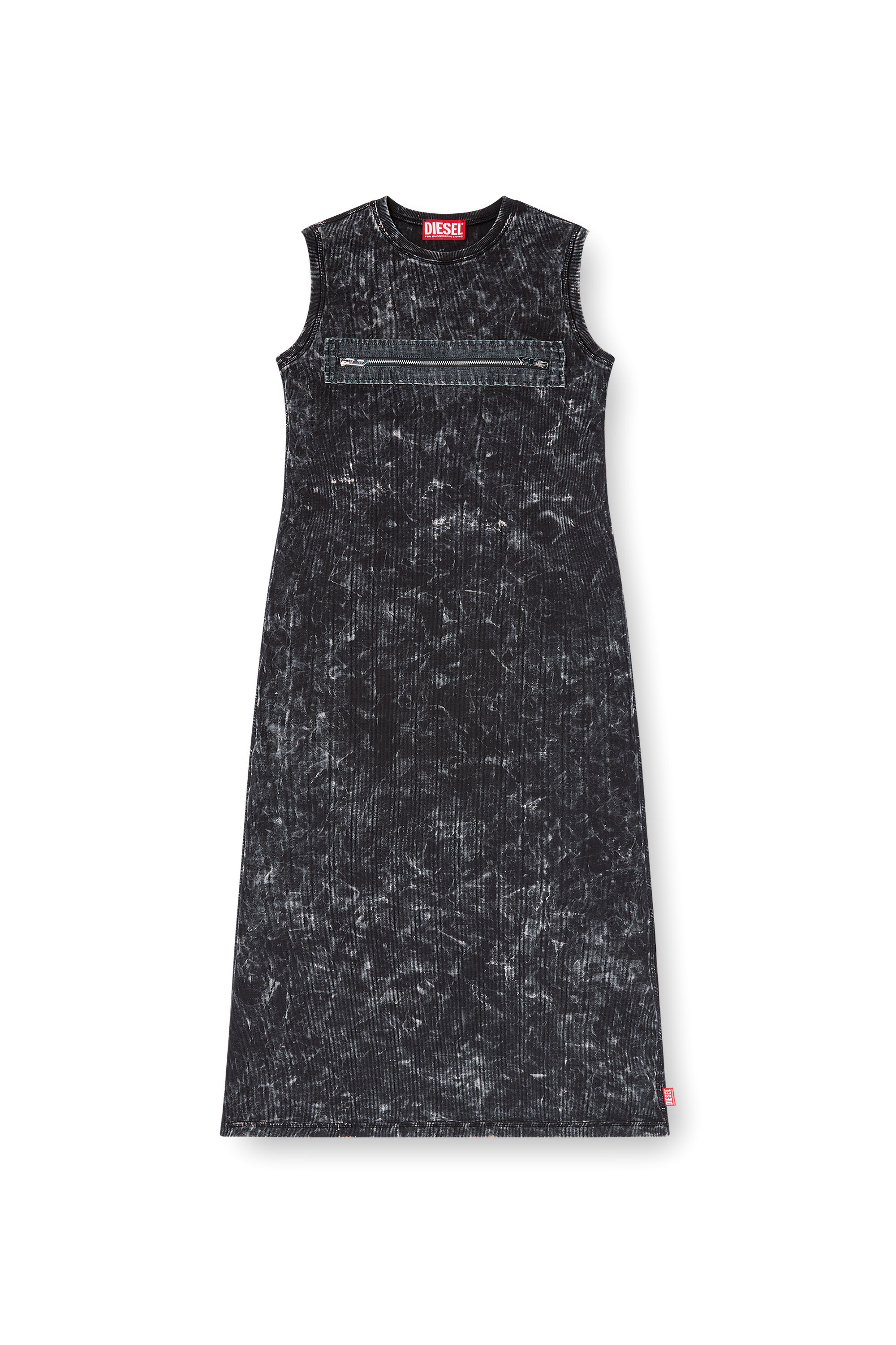 Diesel - D-PRA, Female's Sleeveless dress with zip detail in ブラック - 3