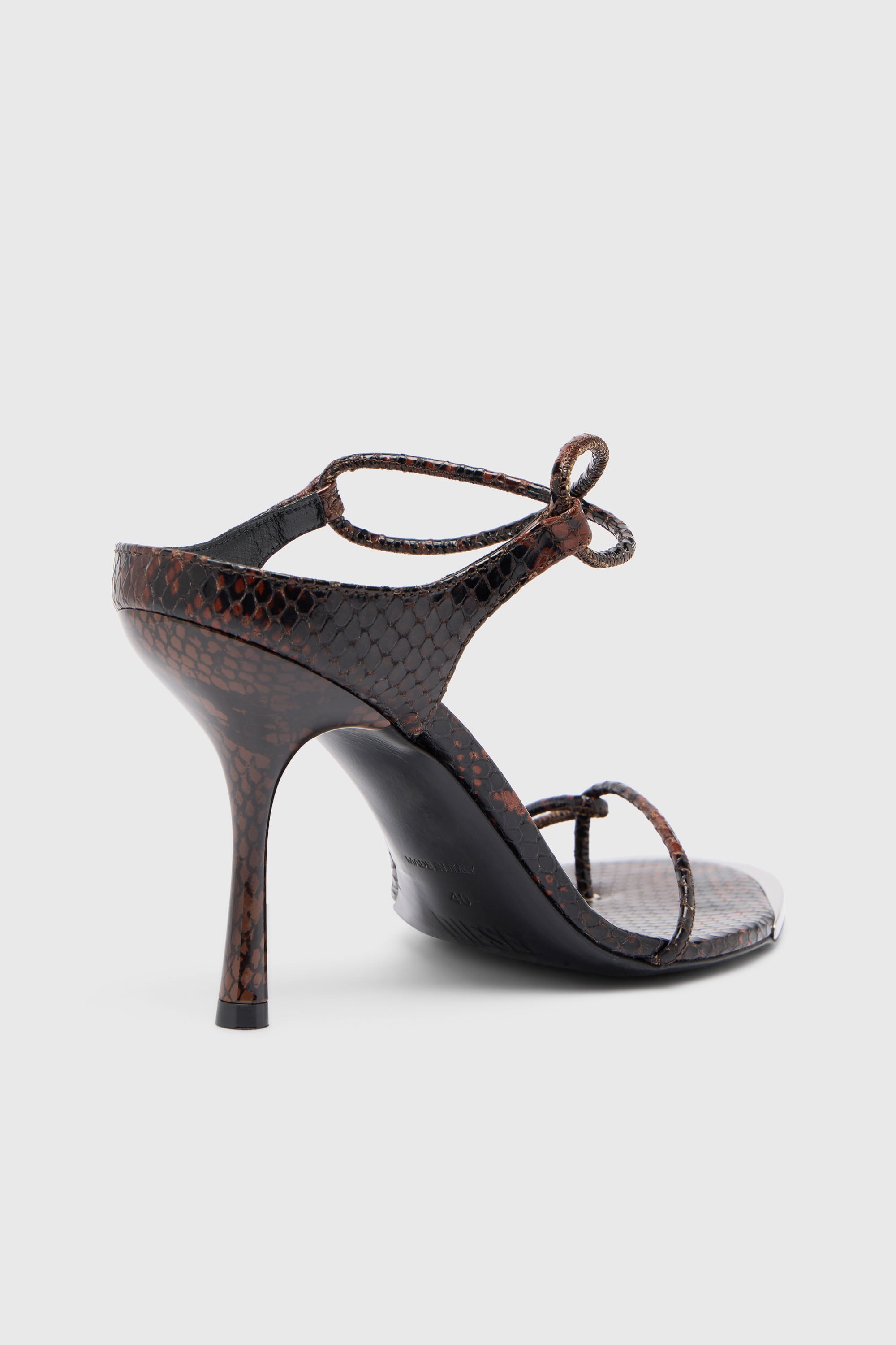 Diesel - D-DIAM'S INFRA LACE 90, Female's D-Diam's-Thin cord Sandals in croc-effect leather in ブラウン - 5