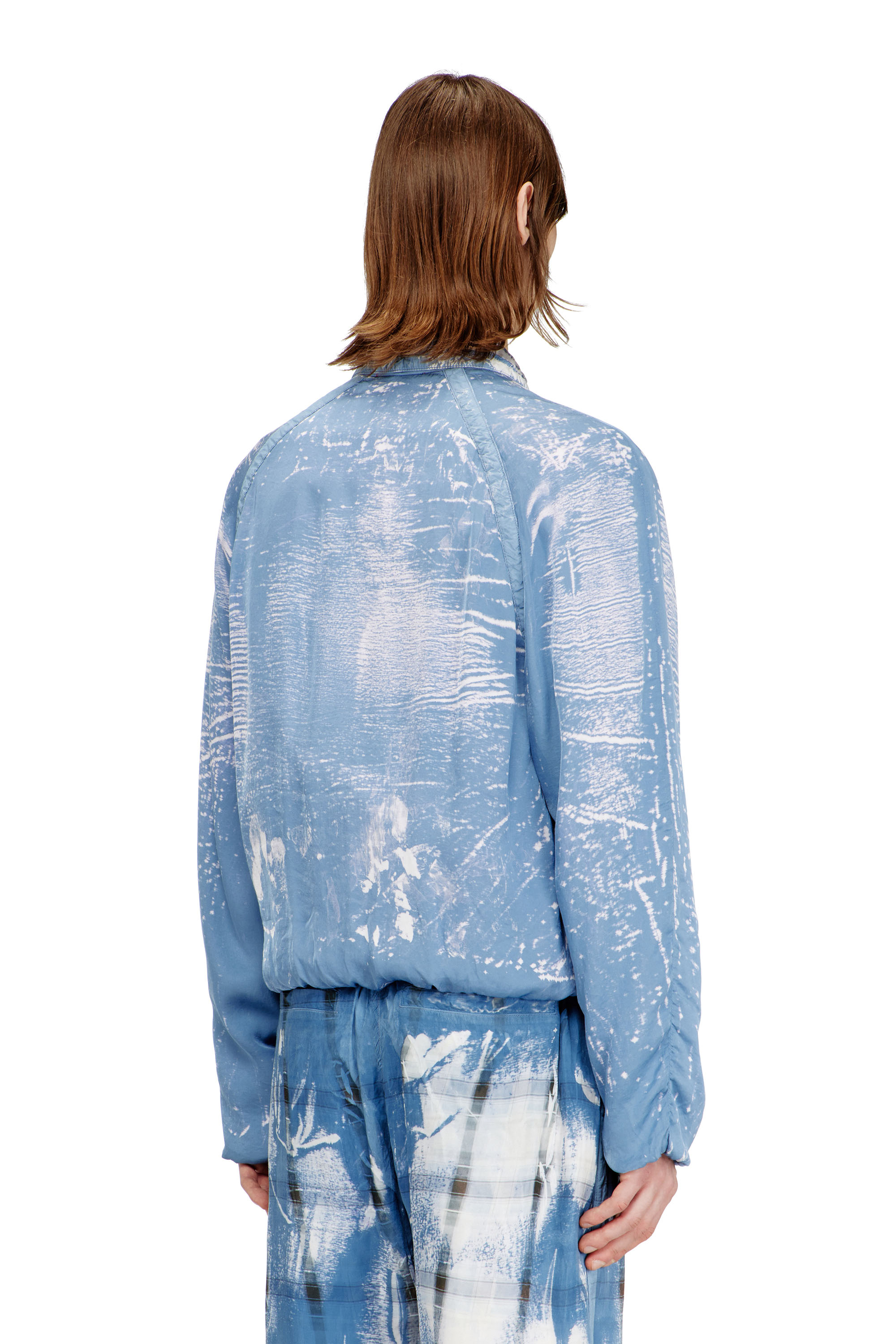 Diesel - J-ORION-PLAIN, Male's Shirt-collar jacket with X-ray effect in ライトブルー - 4