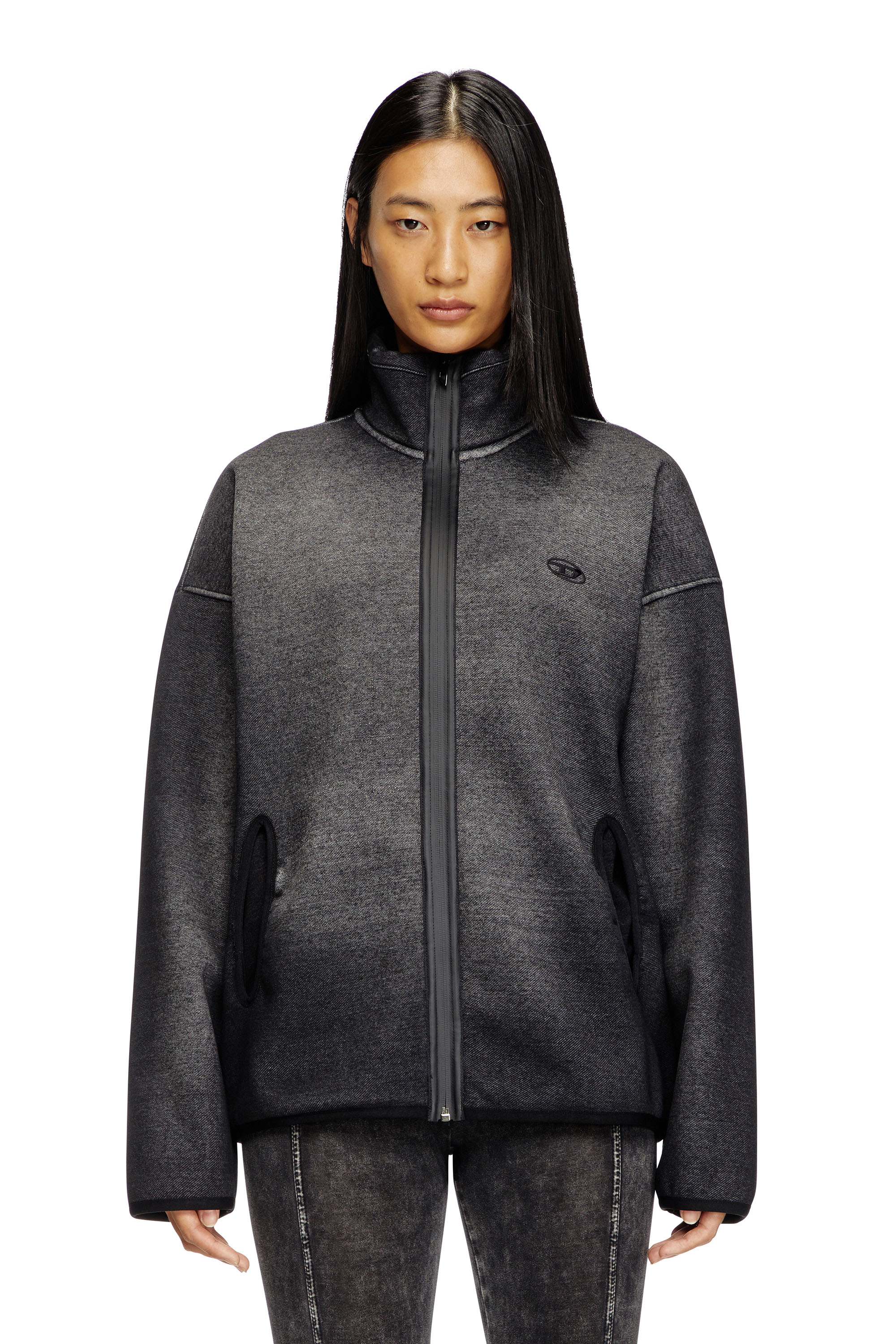 Diesel - S-BATY, Unisex's スウェットジャケット in ブラック - 6