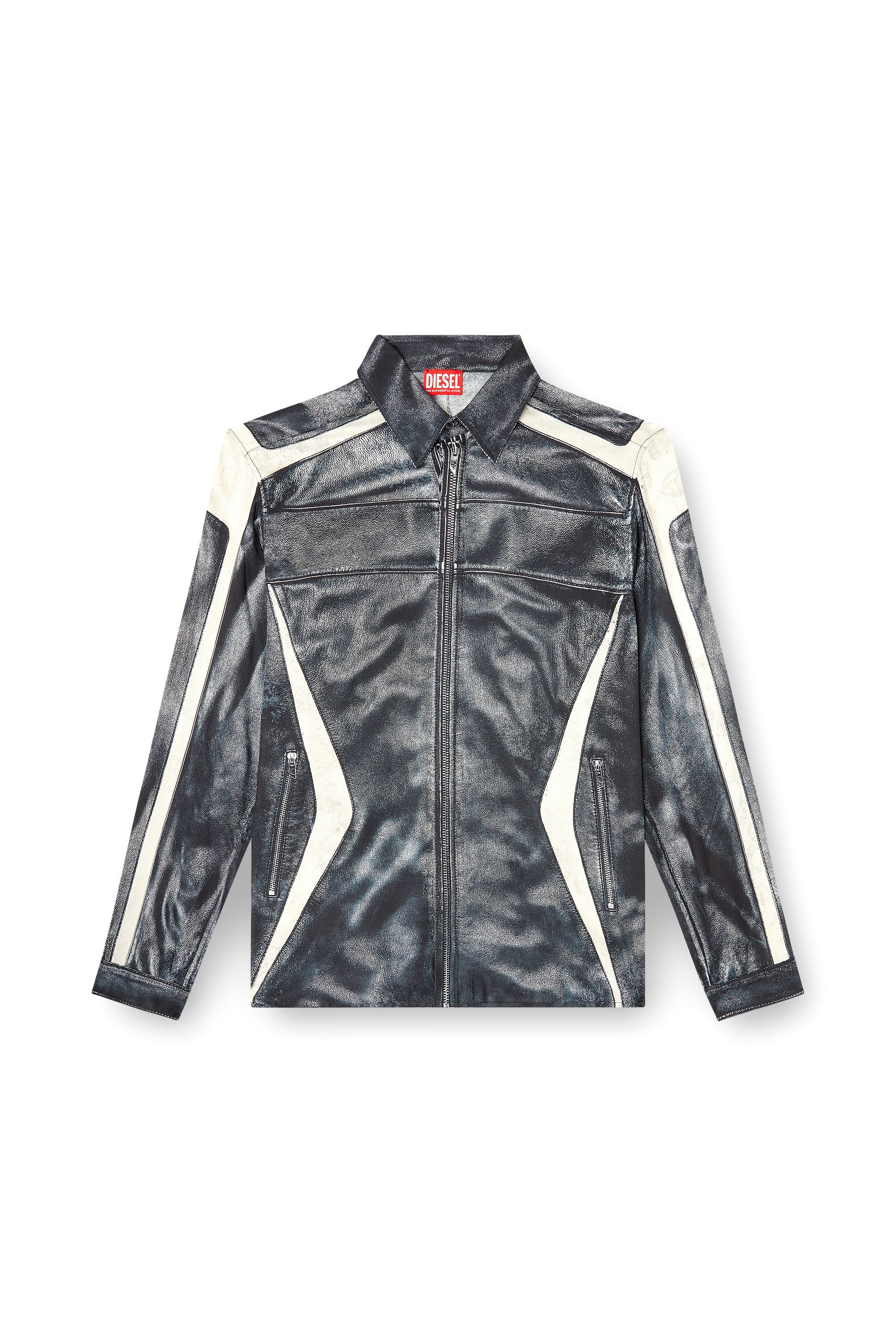 Diesel - S-SIMPLY-BMCZ, Male's シャツ in ブラック/ホワイト - 3