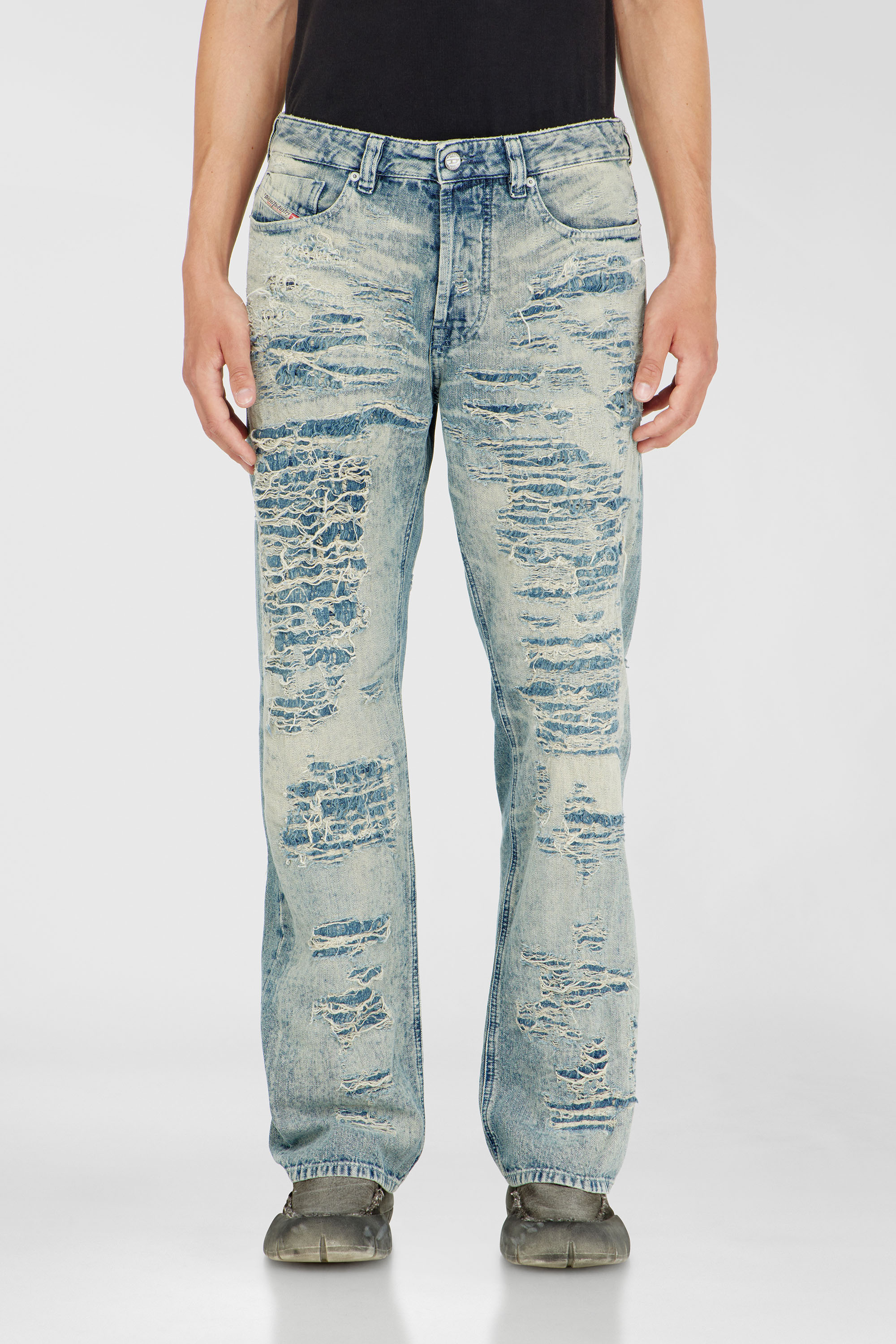 Diesel - Male's Relaxed Jeans 1980 D-Eeper 068YM, ミディアムブルー - 1