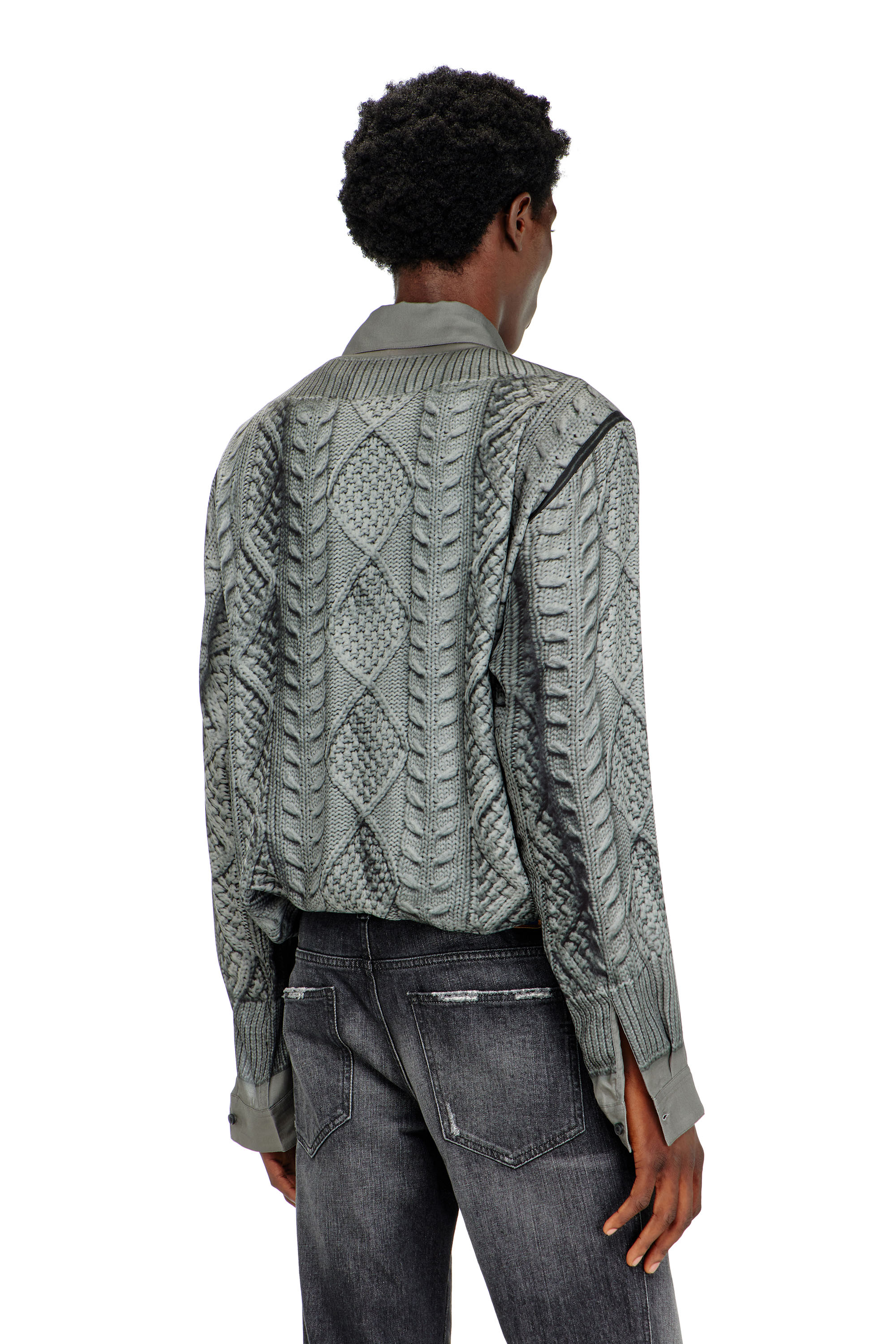 Diesel - S-SIMPLY-EFBN, Male's シャツ in グレー - 4