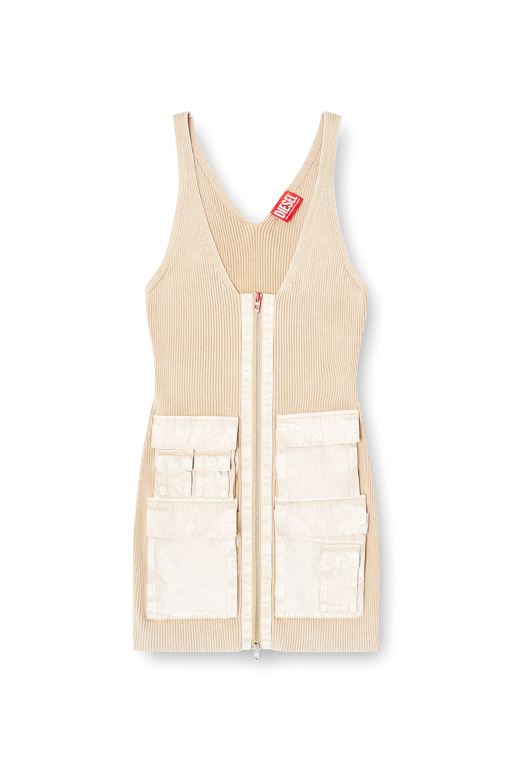 Diesel - M-GABRIELLE, Female's ニットドレス in ベージュ - 3