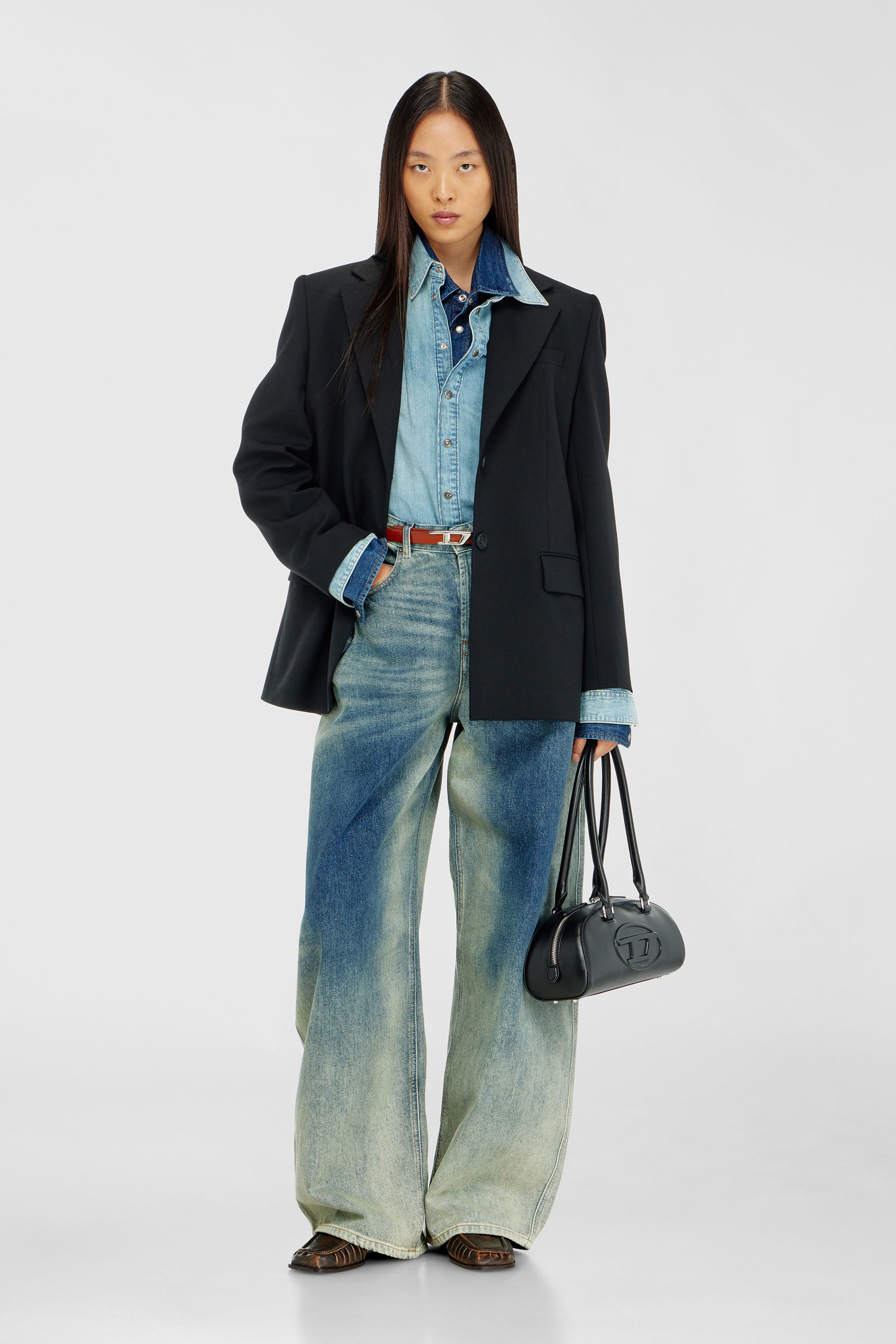 Diesel - Female's Relaxed Jeans 1987 D-Khelz 007EF, ミディアムブルー - 1