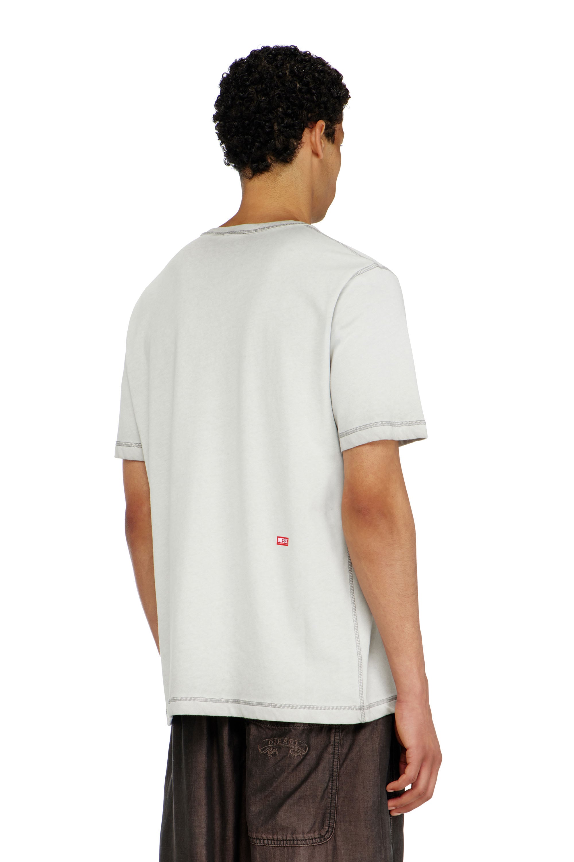 Diesel - T-RAWJUST-AA1, Male's Tシャツ in ライトグレー - 4