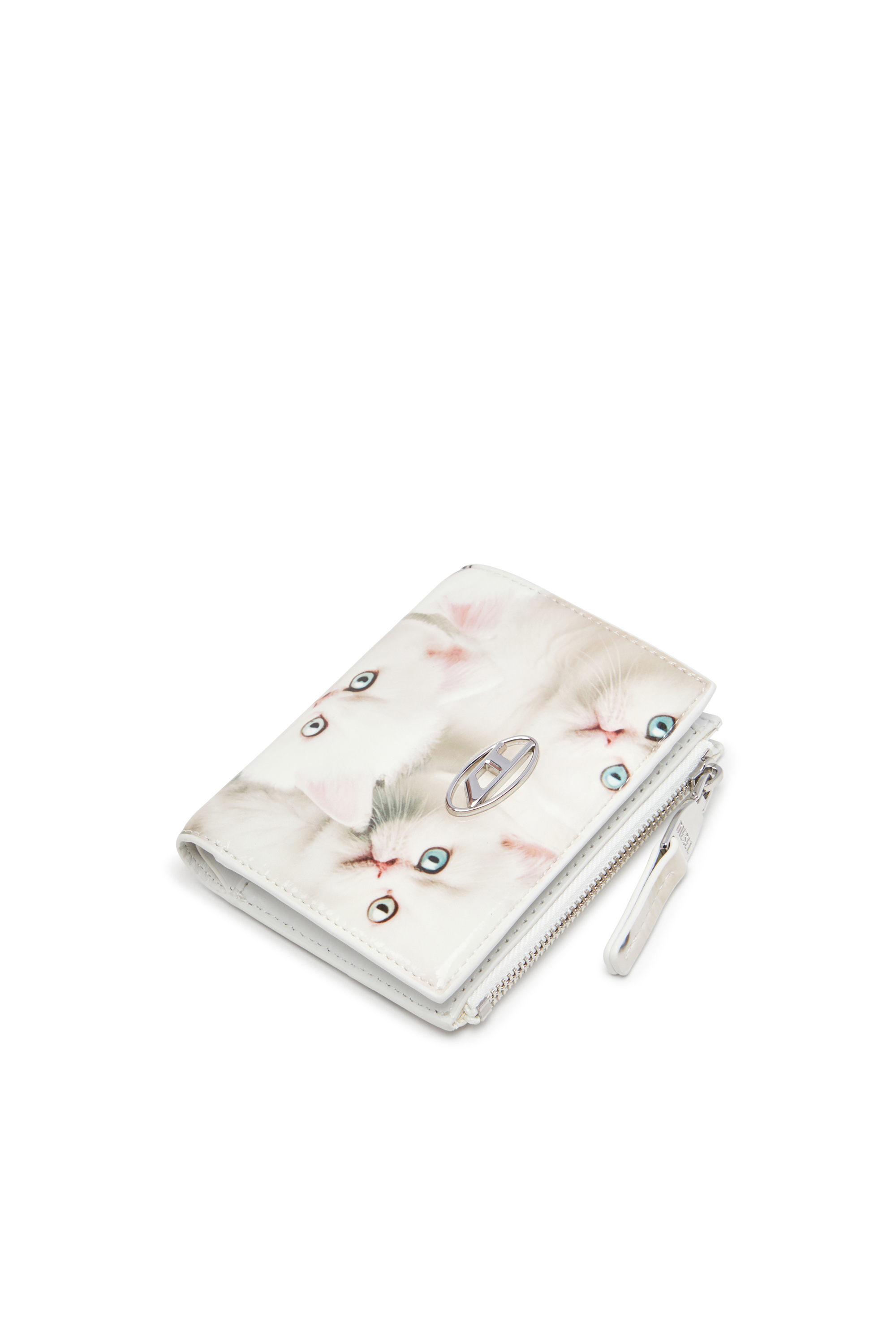 Diesel - PLAY BI-FOLD ZIP II, Female's 二つ折りウォレット in ホワイト - 4