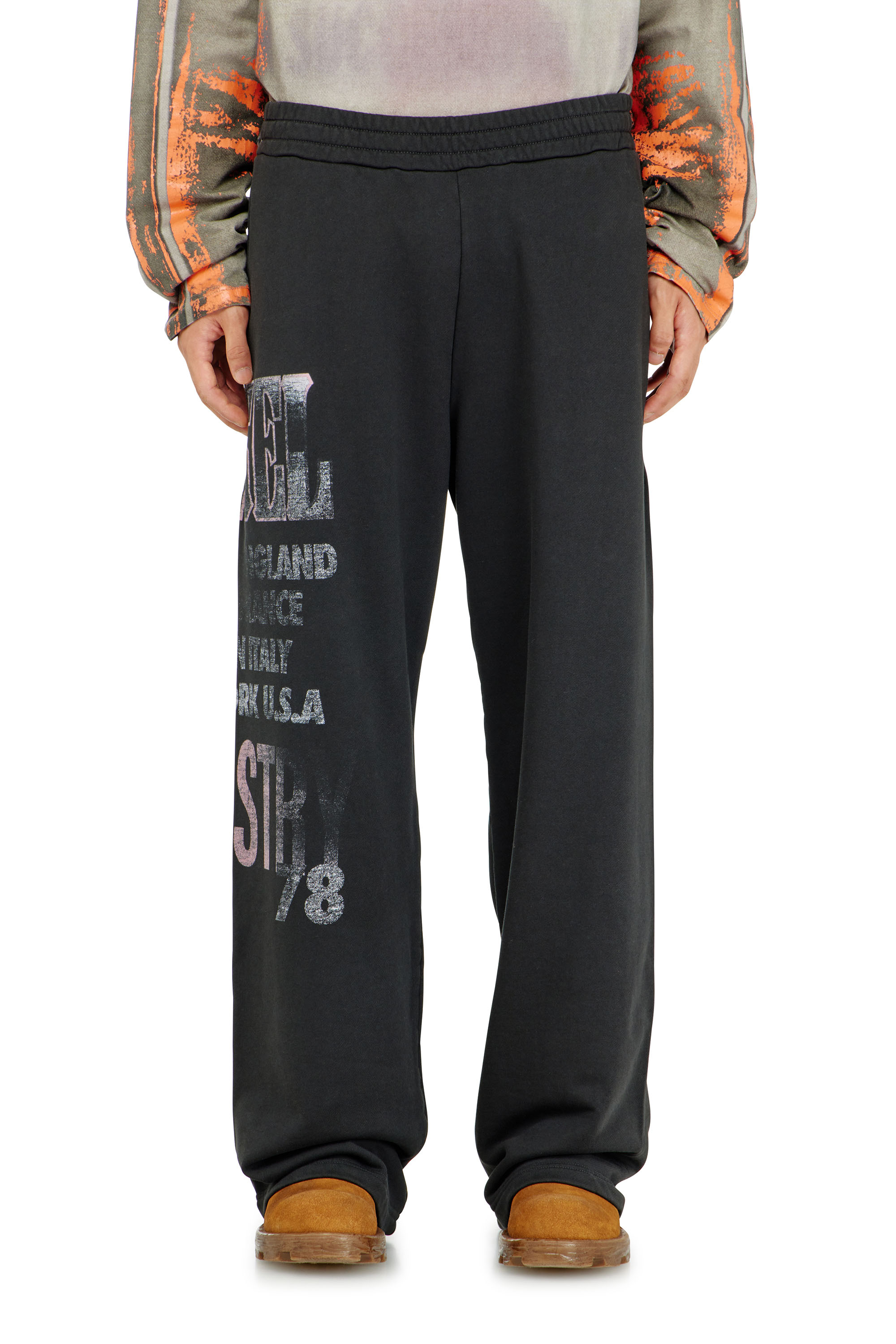 Diesel - P-ILL, Male's Sweatpants with concert graphics in null - 2