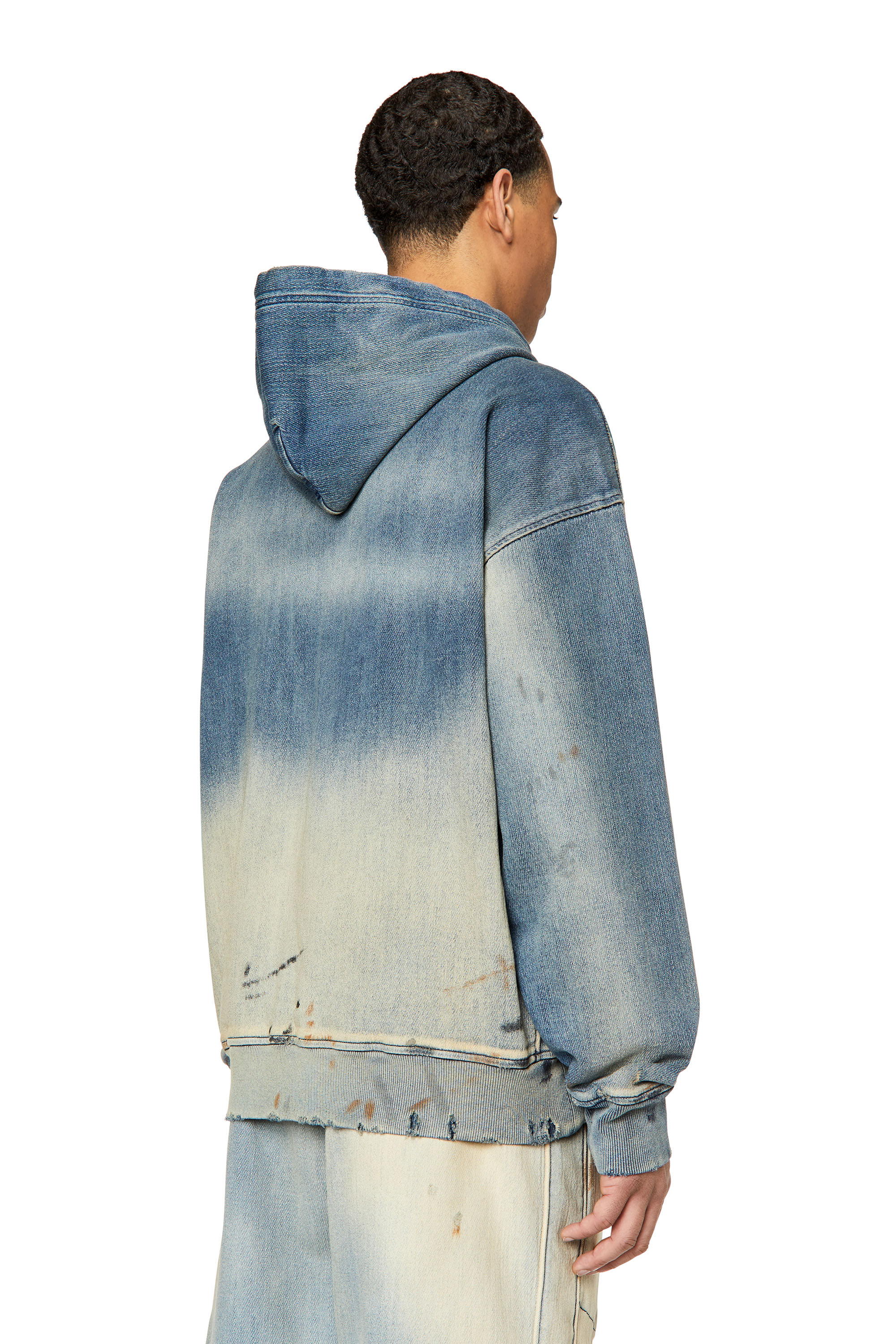 Diesel - D-UM-RIB D-UM-RIB TRACK DENIM HOODIE, ライトブルー - Image 2