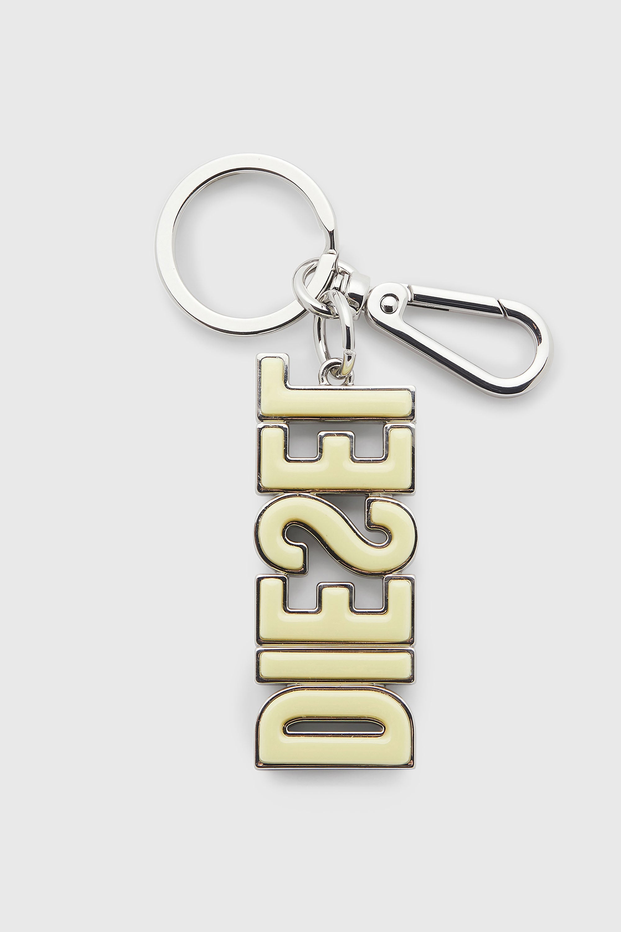 Diesel - DSL 3D KEY RING, Male's キーチャーム in ブラック/イエロー - 2