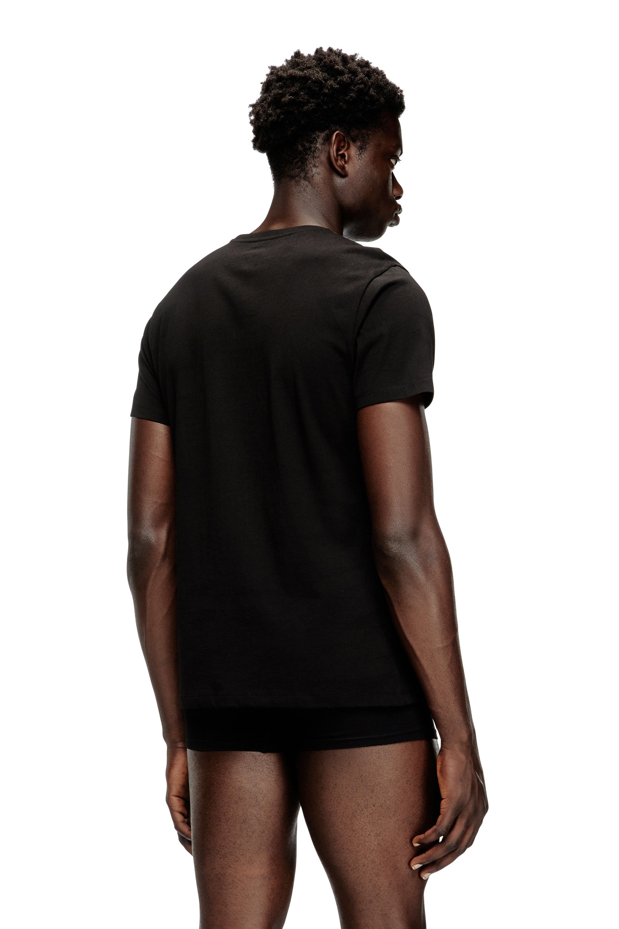 Diesel - MICHAEL-D-BOX-3PACK, Male's Three-pack of V-neck T-shirts in ブラック - 4