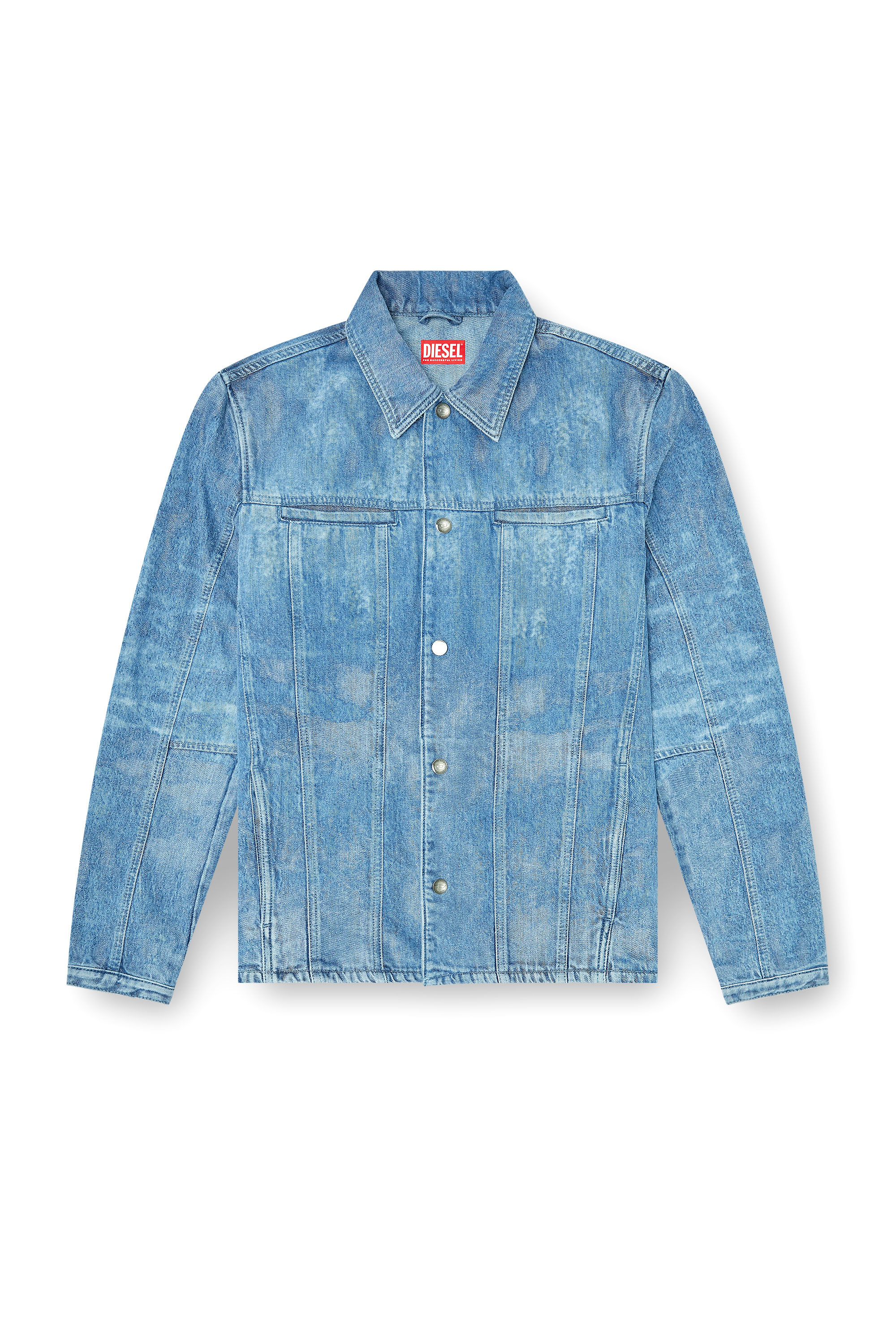 Diesel - D-SERON-FSI, Male's Jacket in satin denim in ライトブルー - 2