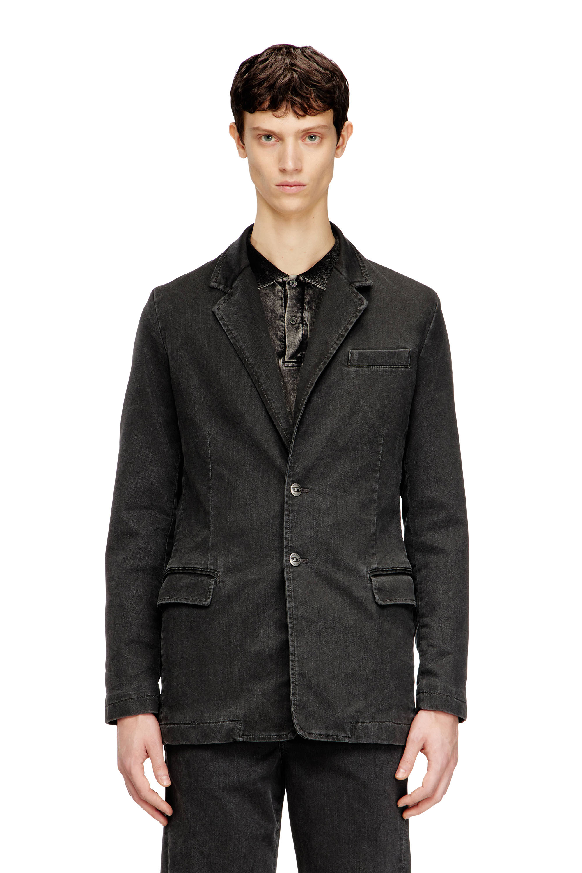 Diesel - D-REGER-D JOGG, Unisex's ジョグ テーラードジャケット in ブラック - 3