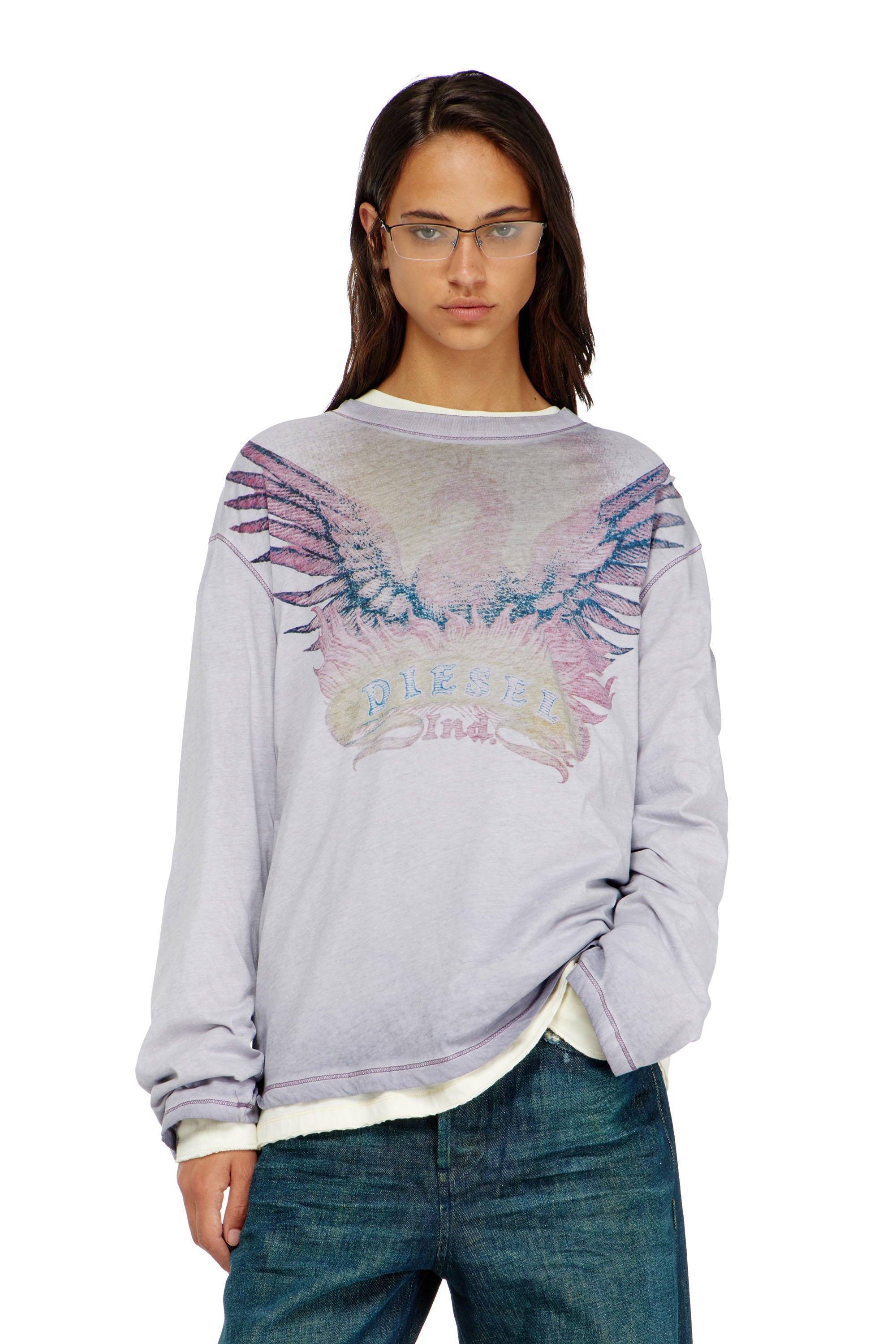 Diesel - T-HILARY-LS-AA2, Female's 長袖Tシャツ in null - 3