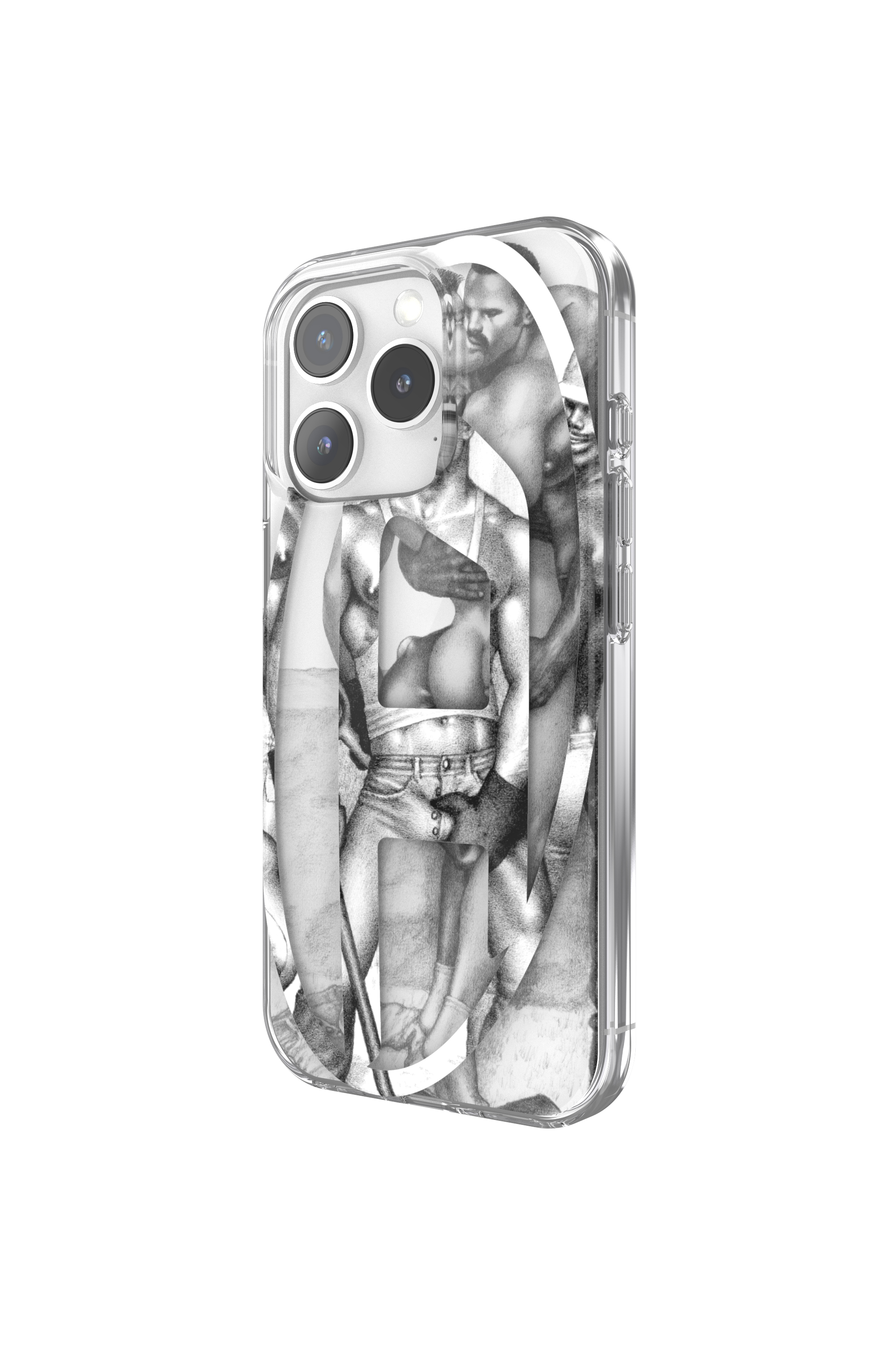 Diesel - 60388 DIESEL TOM OF FINLAND AOP CASE, Unisex's ToFF Case iPhone 16 Pro in グレー - 2