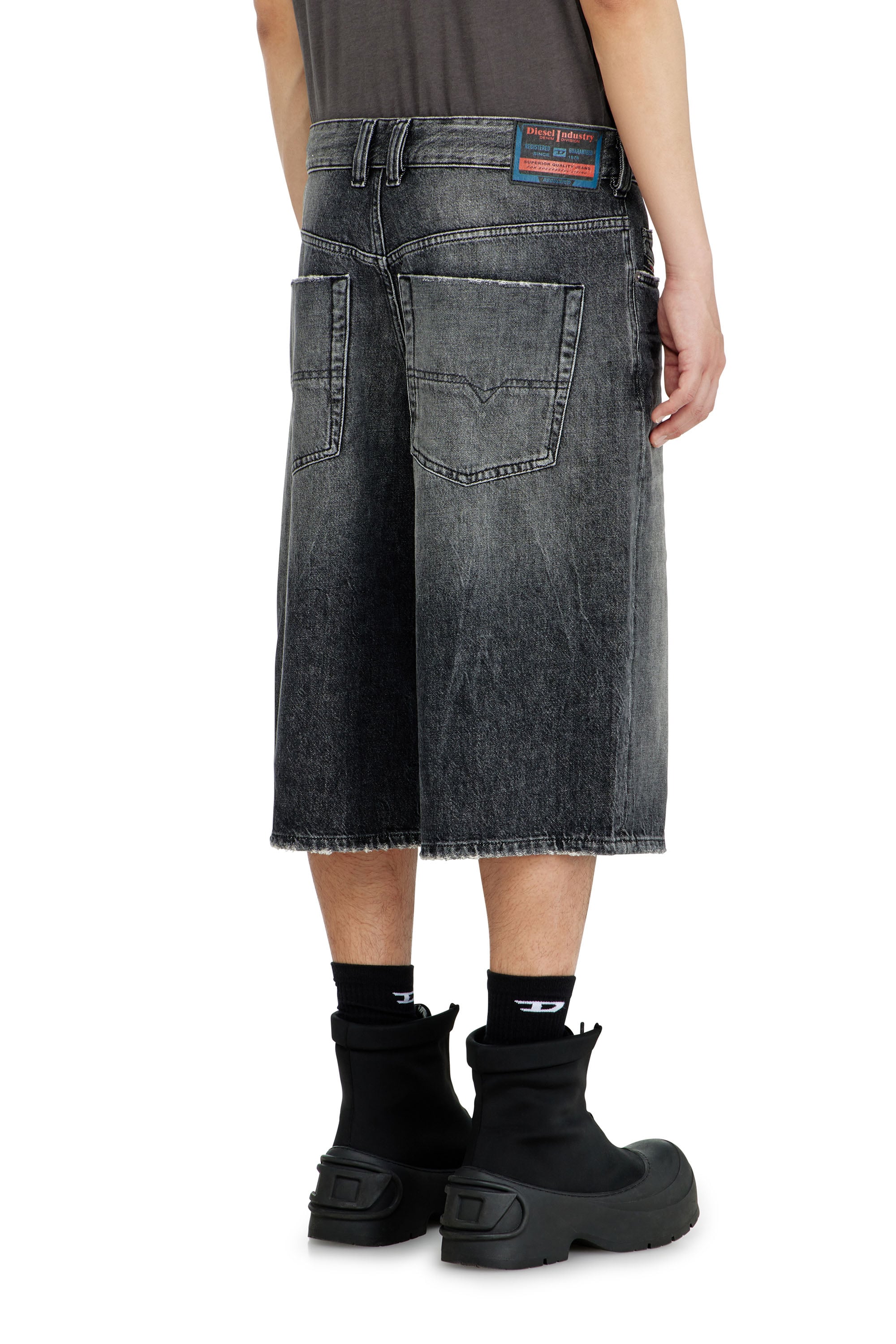 Diesel - D-ENIM-M-SHORT, Unisex's デニムショートパンツ in グレー - 4