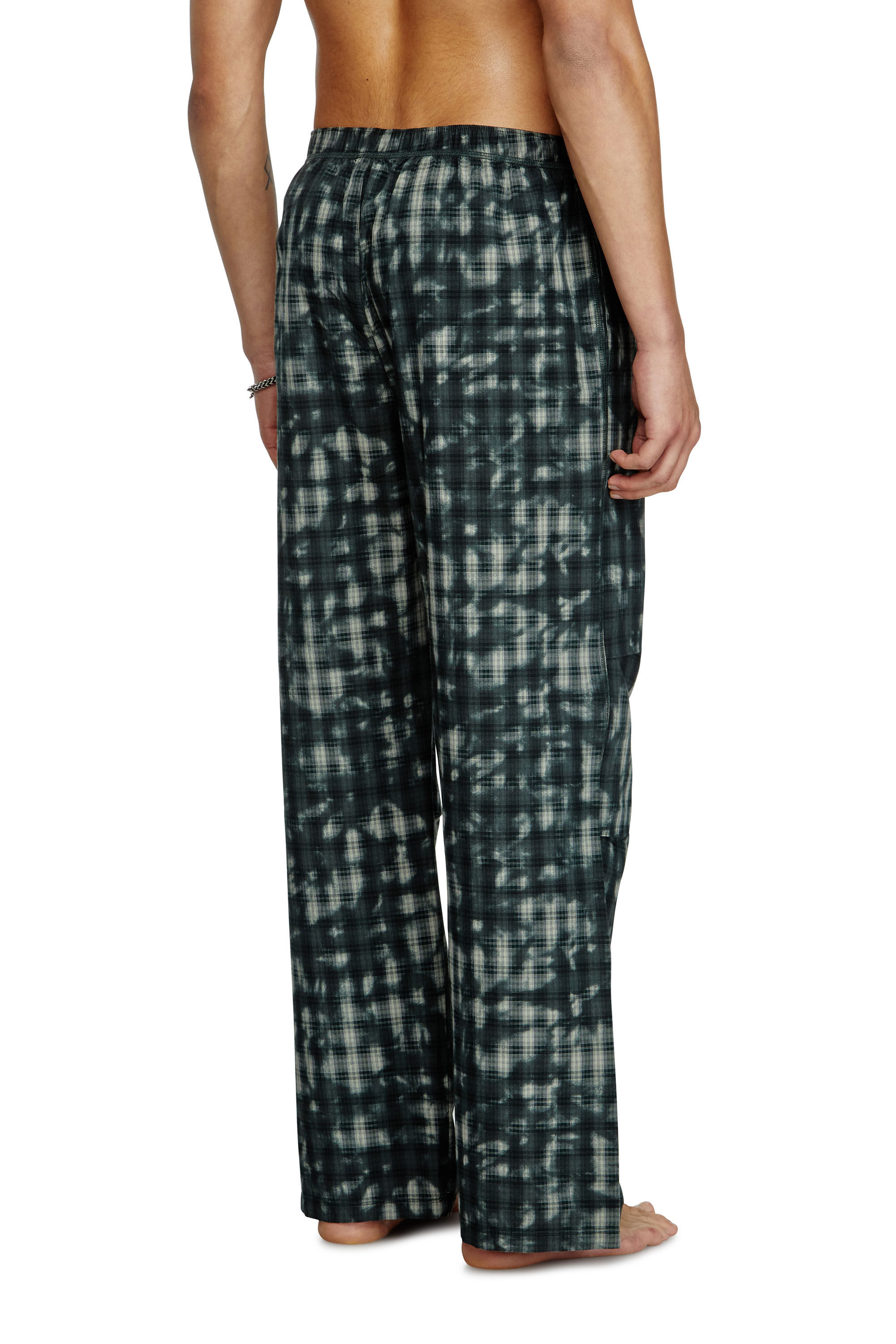 Diesel - VINCE-UTLT, Unisex's Pyjama bottoms with check print in ダークグリーン - 3