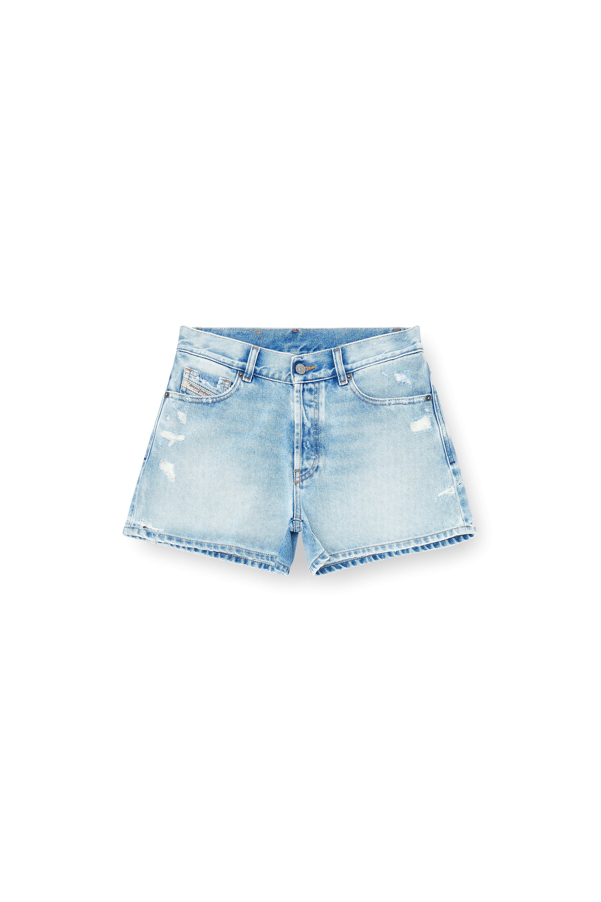 Diesel - DE-HELIOS, Female's Shorts in destroyed denim in ライトブルー - 3