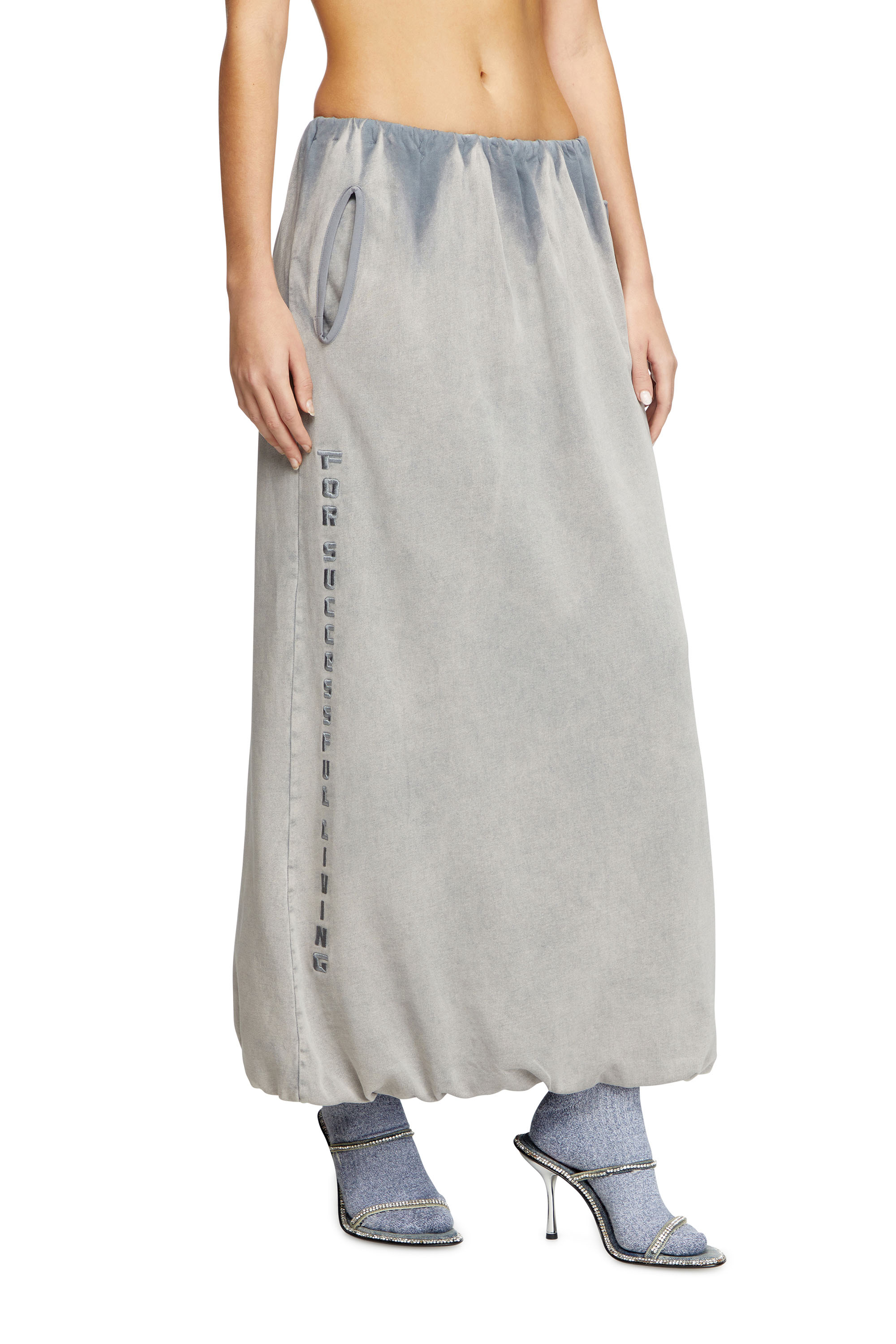 Diesel - O-REIRA-JP, Female's Balloon shaped maxi skirt in ライトグレー - 1