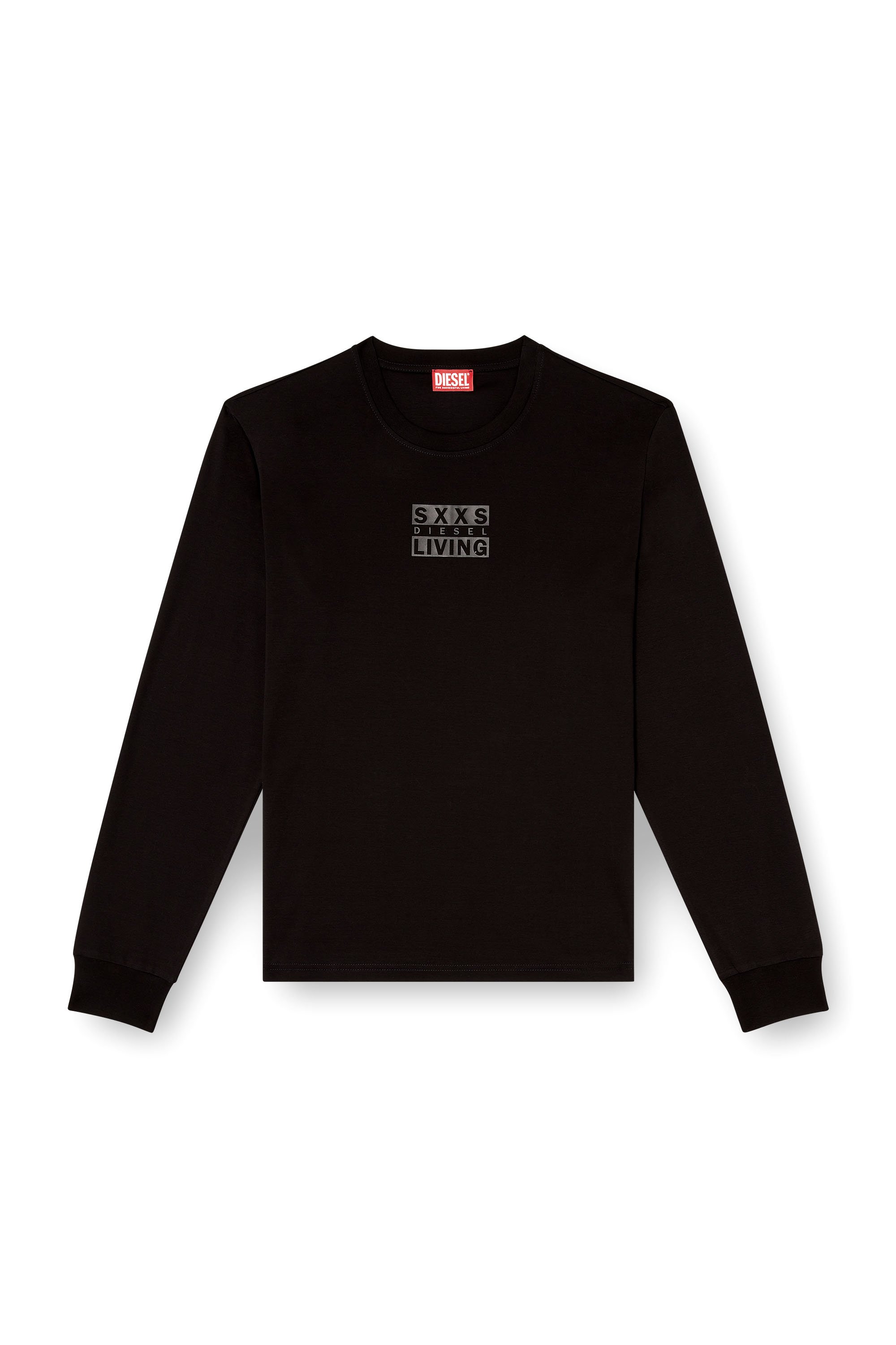 Diesel - T-MADJUST-LS-T1, Male's 長袖Tシャツ in ブラック - 3