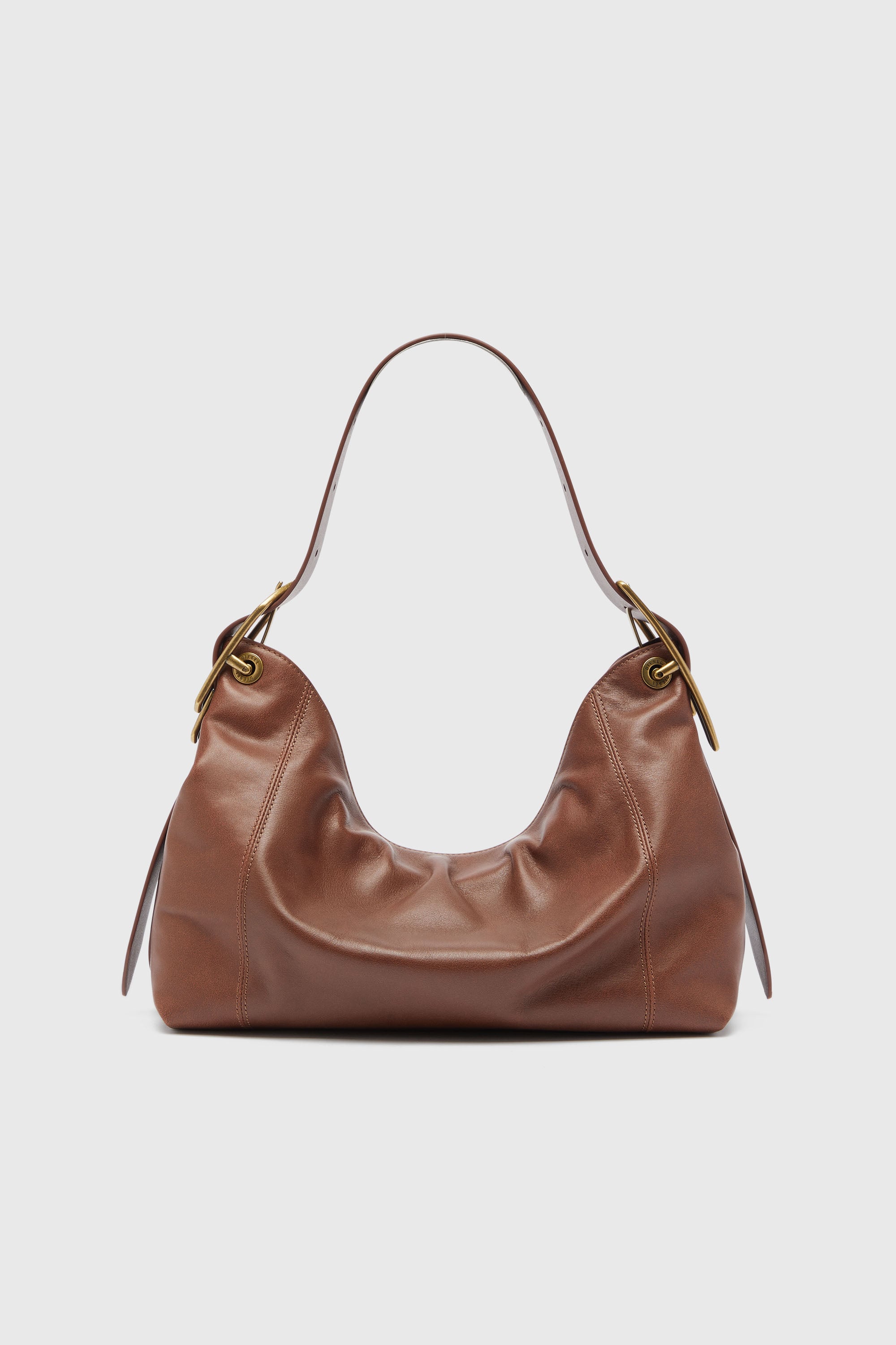 Diesel - D-LINE HOBO S, Female's D-Line-Shoulder bag in leather in ダークブラウン - 2