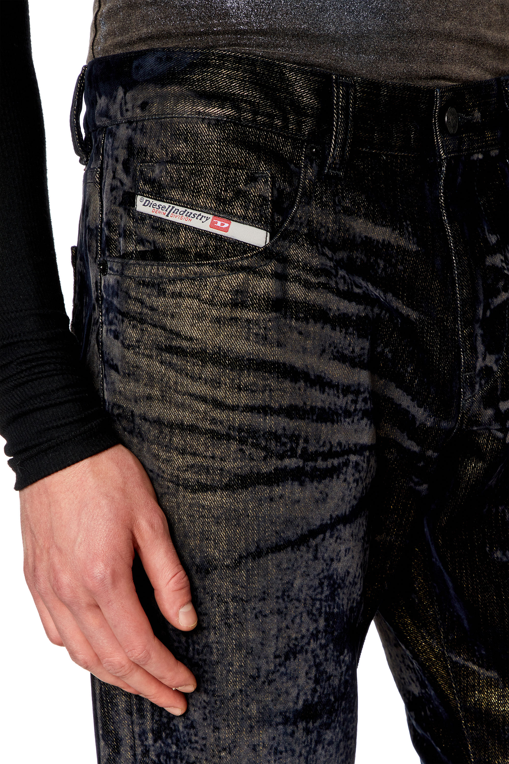 Diesel - Slim Jeans 2019 D-Strukt 09I49, ブラック/ダークグレー - Image 3
