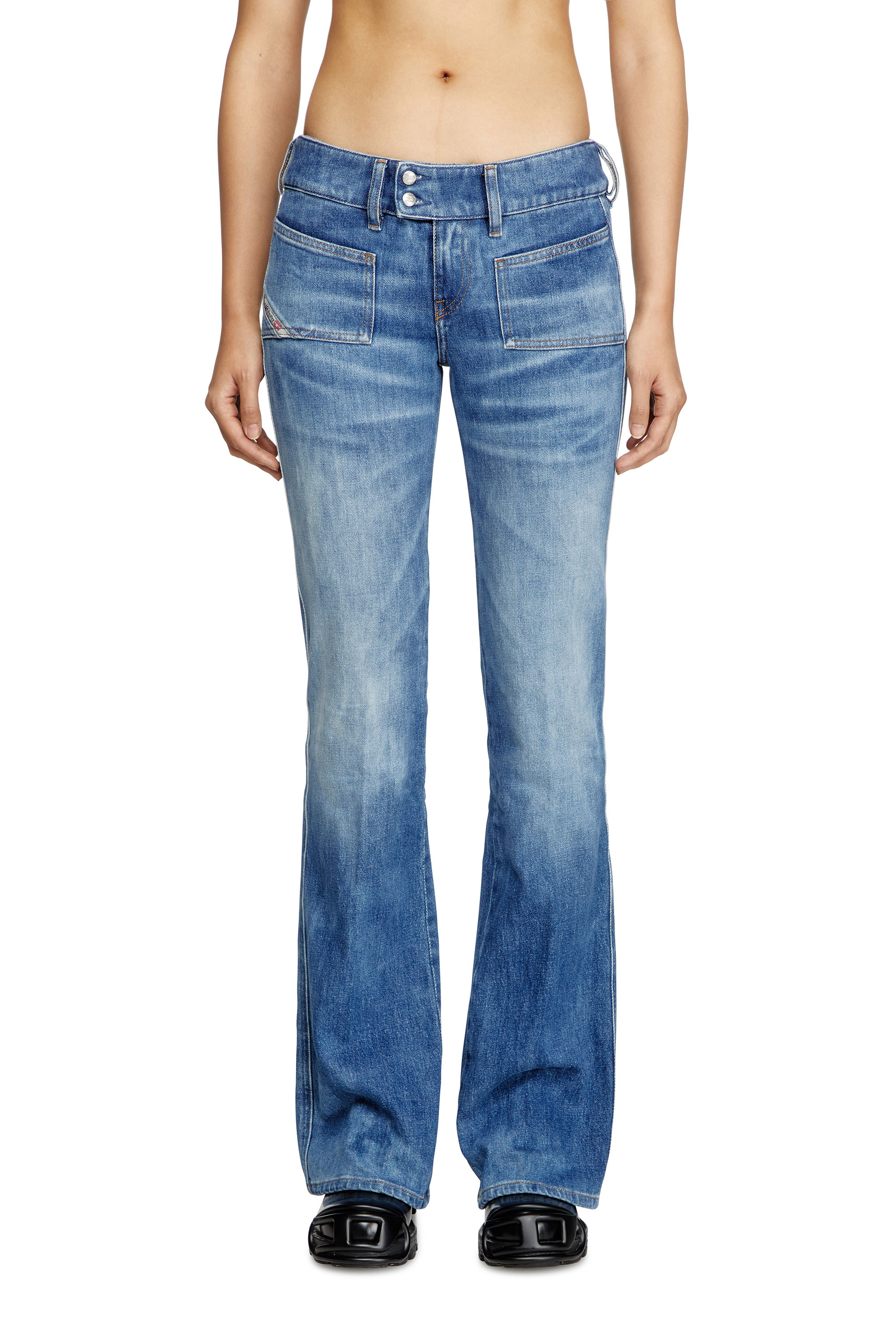 Diesel - Female's Bootcut Jeans D-Hush 09L19, ミディアムブルー - 3
