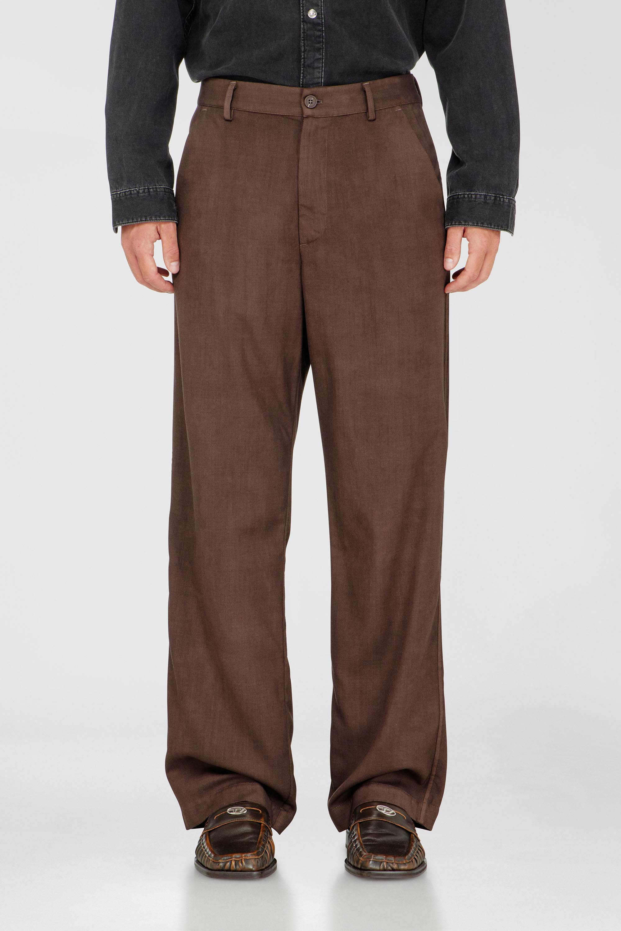 Diesel - P-HANT-CHINO-AECB, Male's パンツ in ブラウン - 1