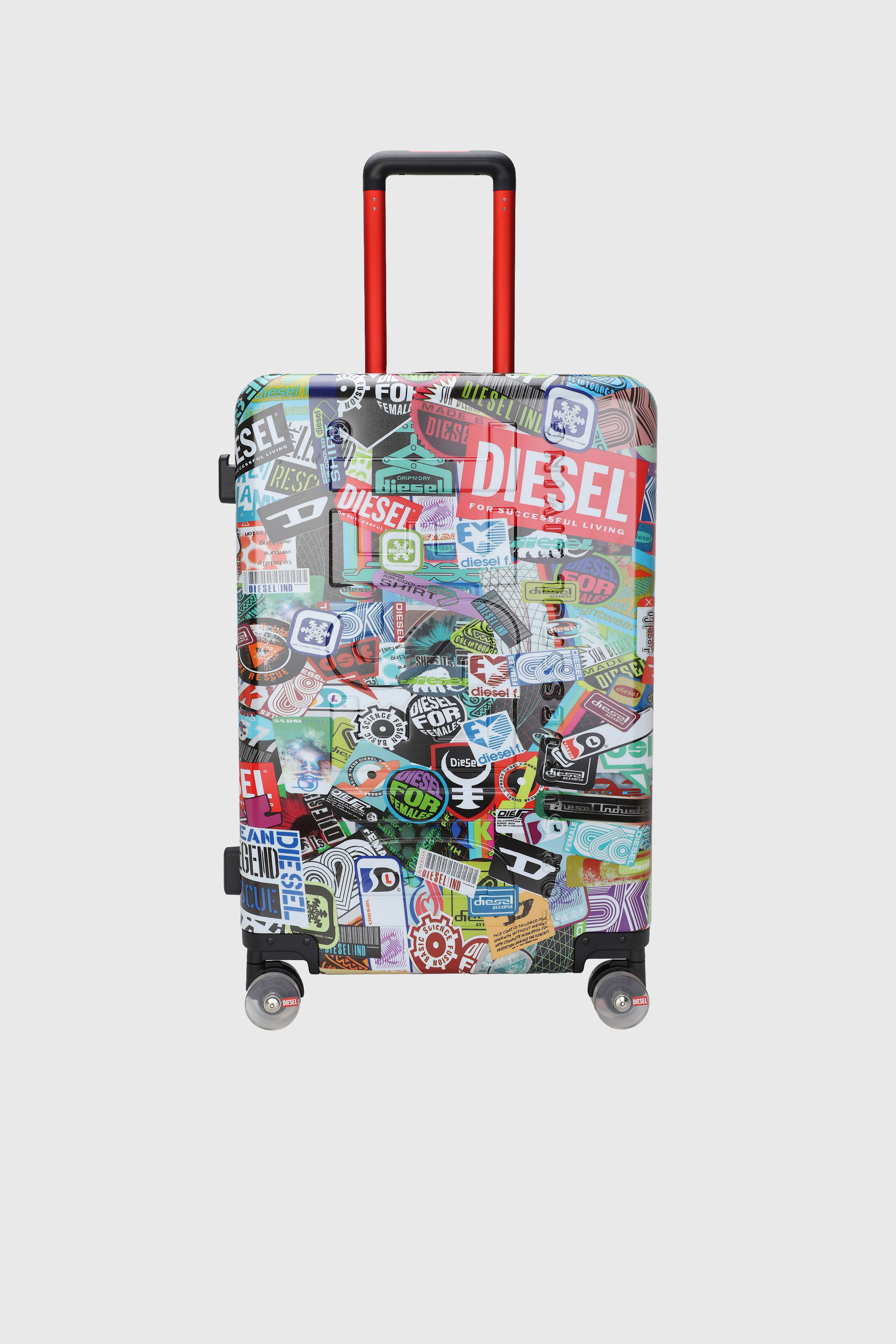 Diesel - DIESEL PC PRINTED TROLLEY-STICKERS- DSL0, Unisex's Sticker style suitcase size M in マルチカラー - 1