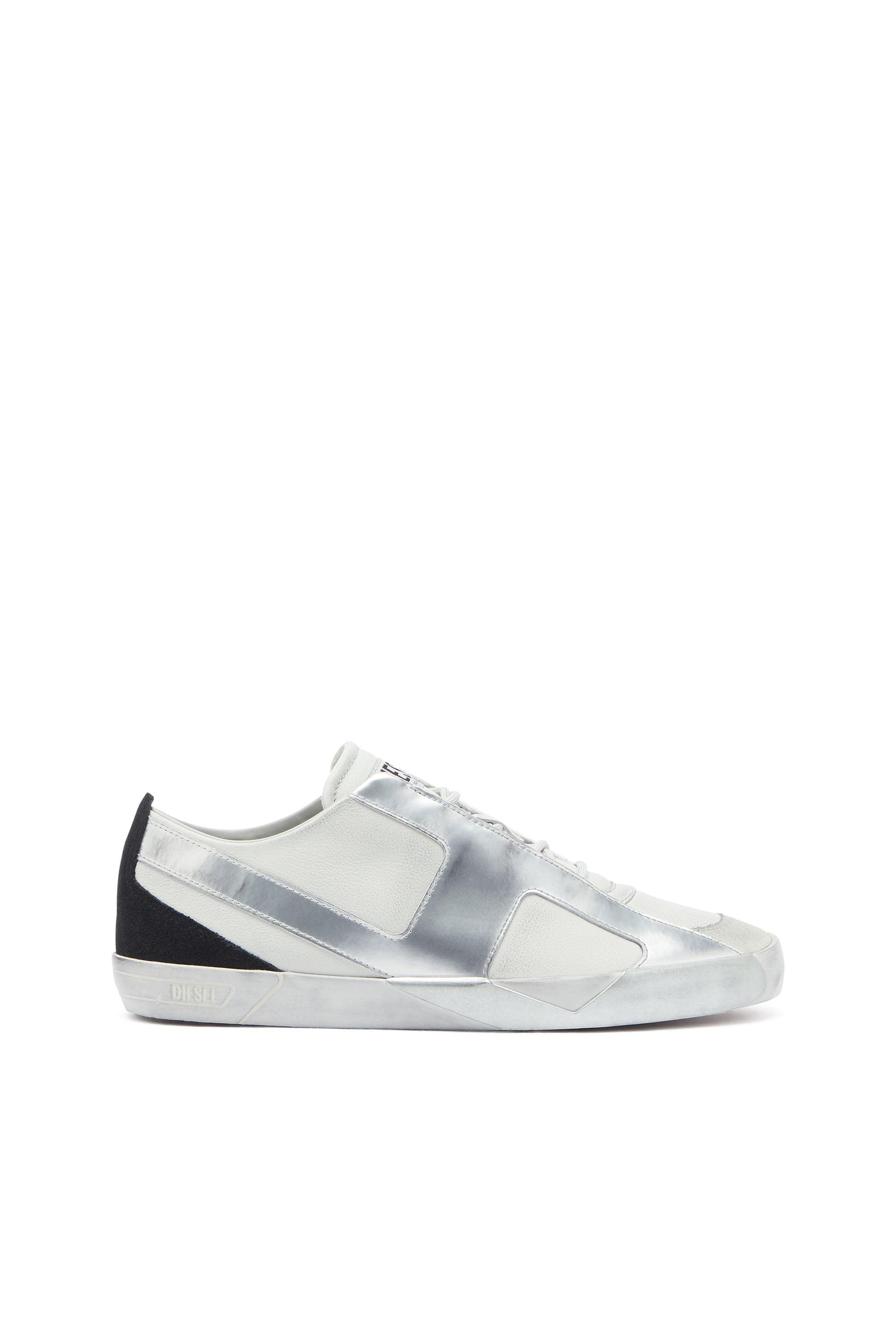Diesel - S-SLANTE-D LOW, Male's ローカットスニーカー in ホワイト/シルバー - 1