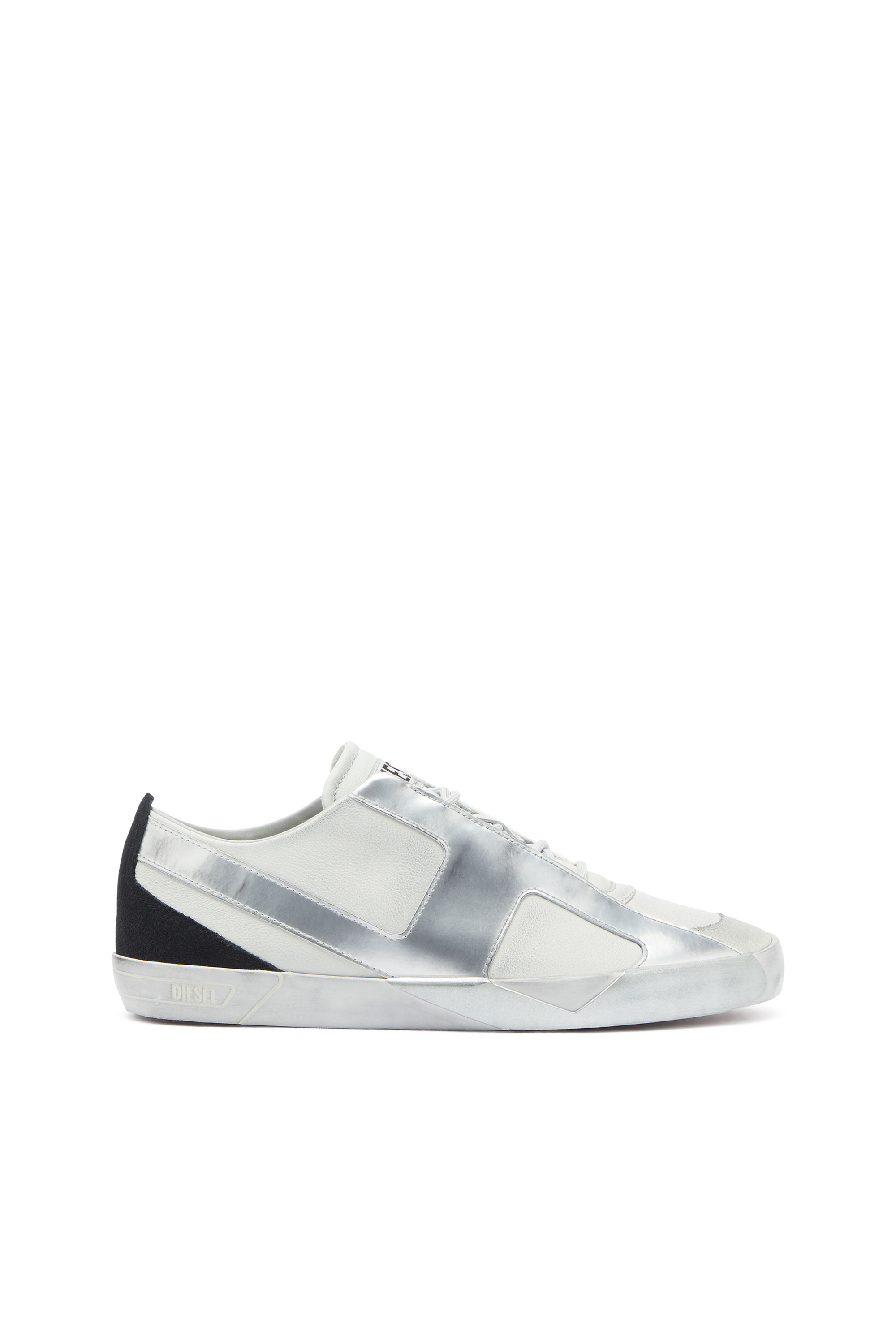 Diesel - S-SLANTE-D LOW, Male's ローカットスニーカー in ホワイト/シルバー - 1