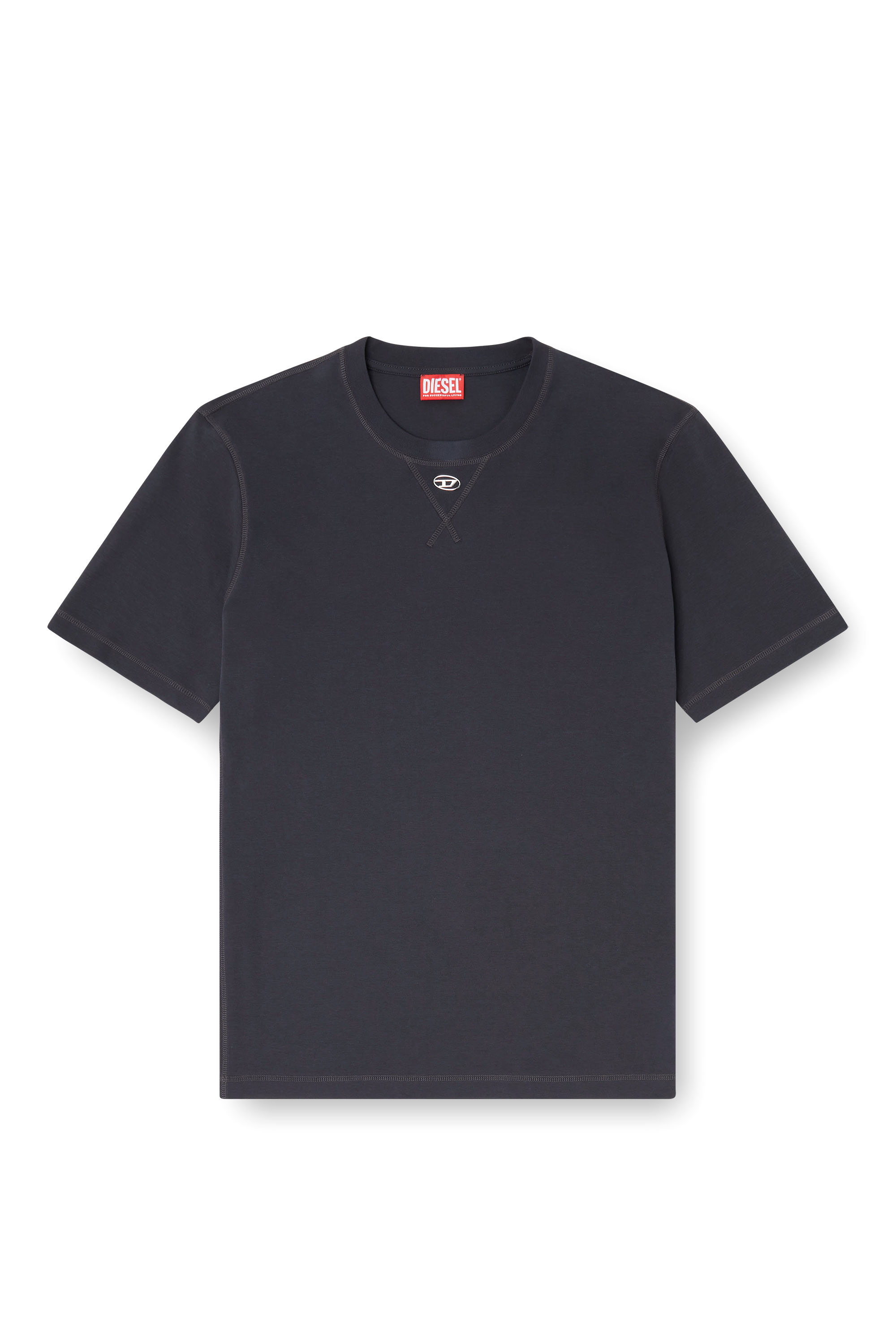 Diesel - T-MADJUST-TR, Male's Tシャツ in ダークグレー - 2
