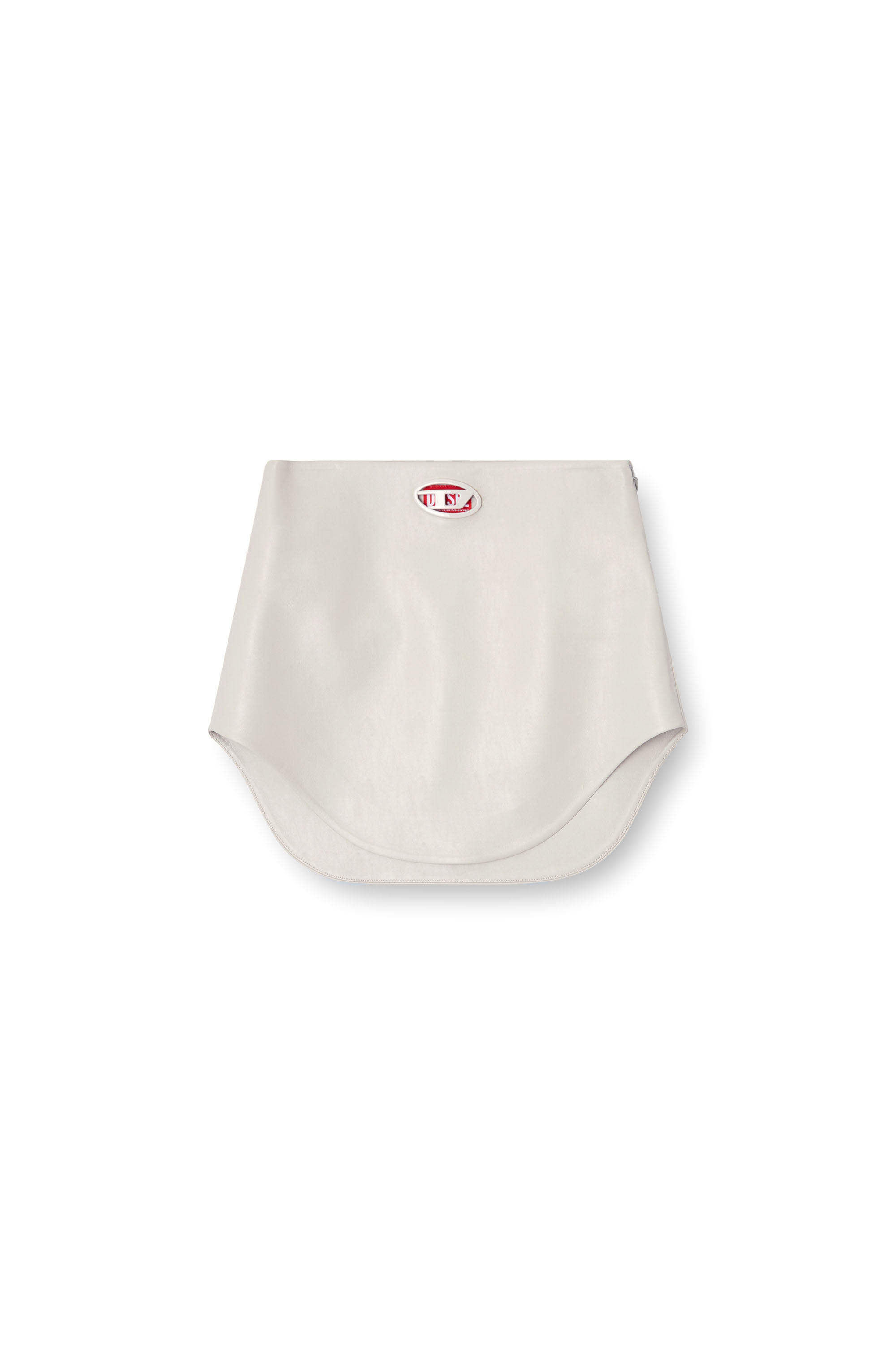 Diesel - O-LIMPO, Female's Mini skirt with Oval D in ライトグレー - 2