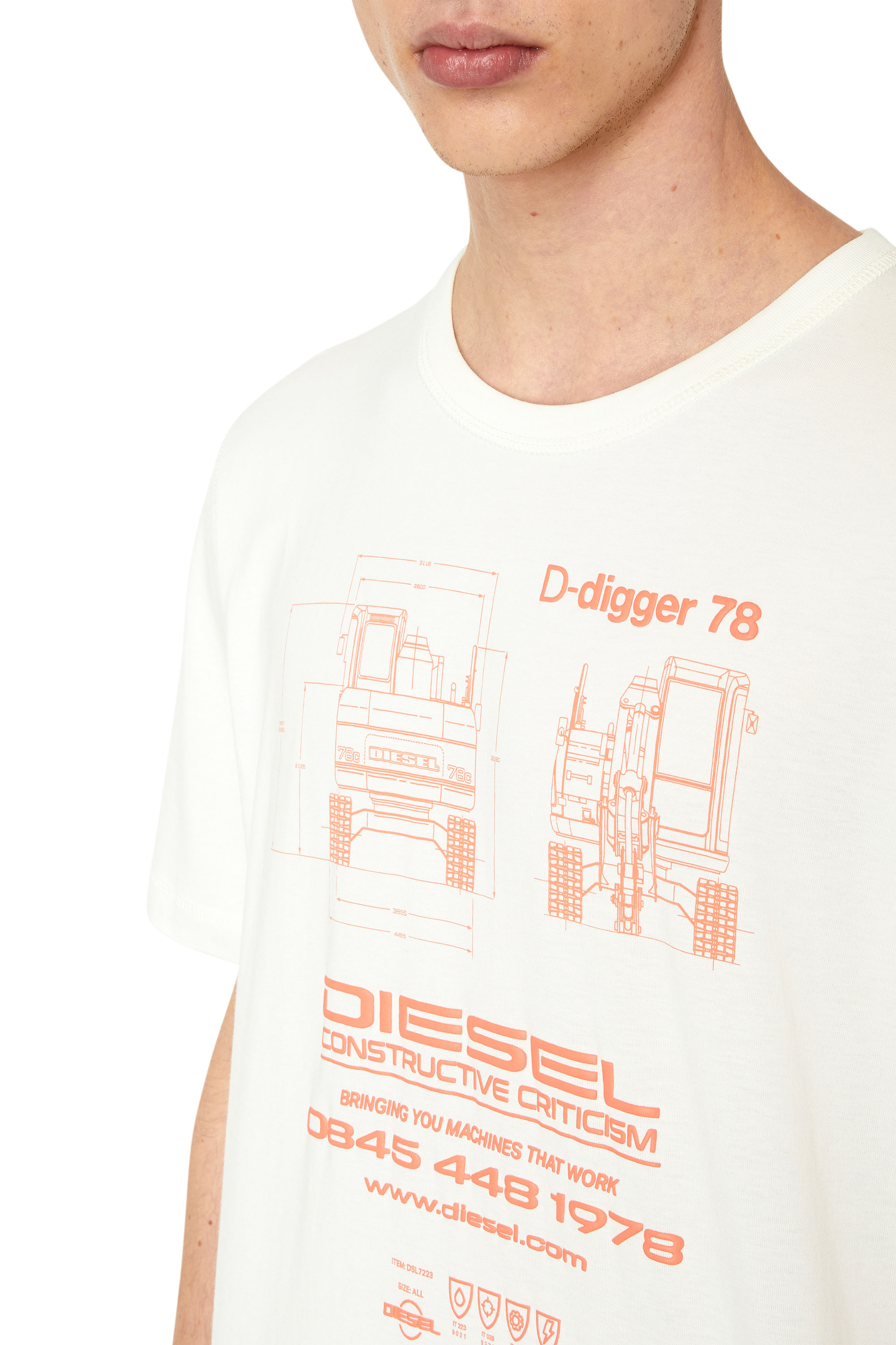 Diesel - T-JUST-SLITS-G1, ホワイト - Image 3
