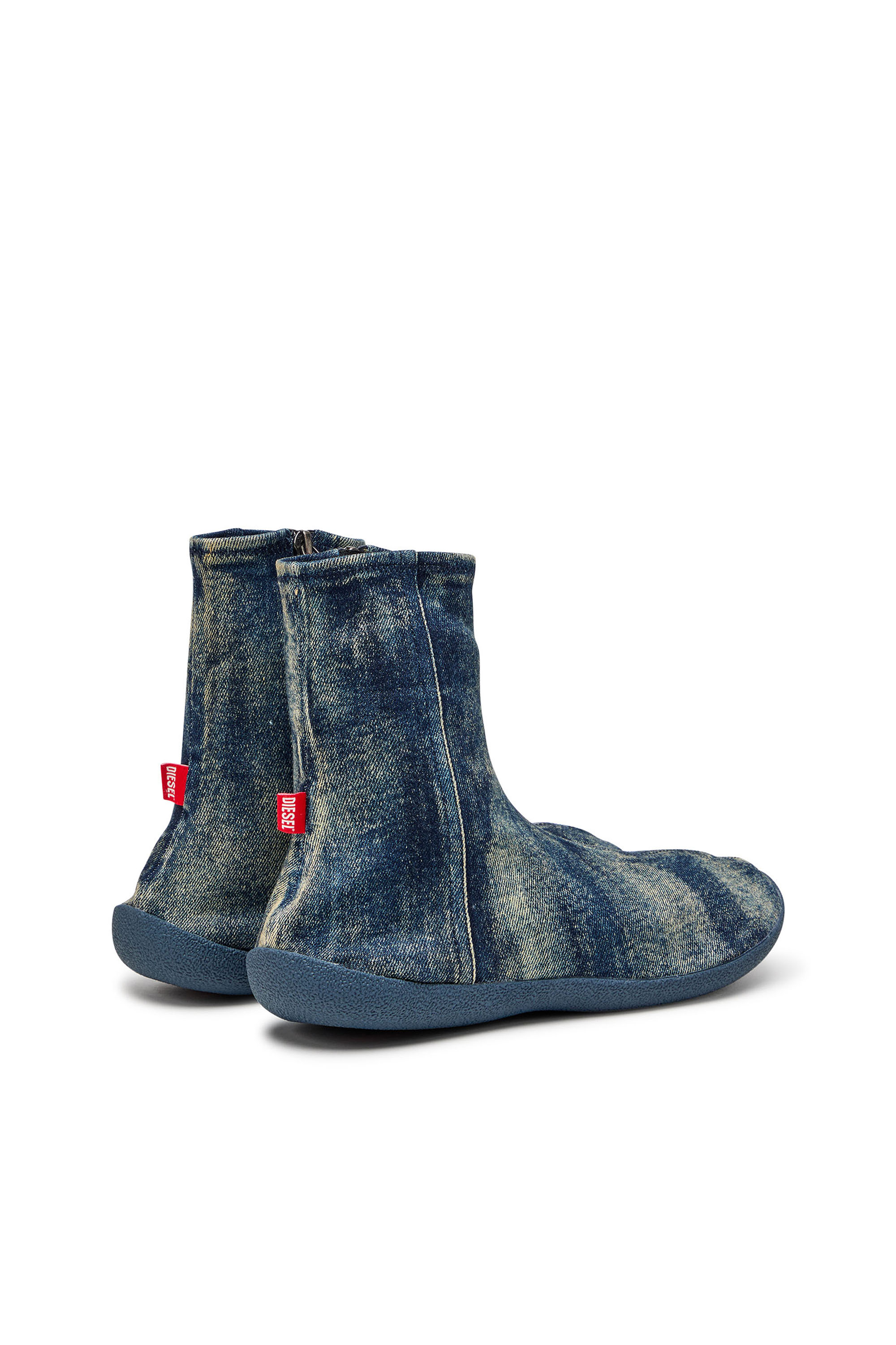 Diesel - D-SHOCK BT, Male's D-Shock Bt-Socks boots in solarised denim in ブルー - 4
