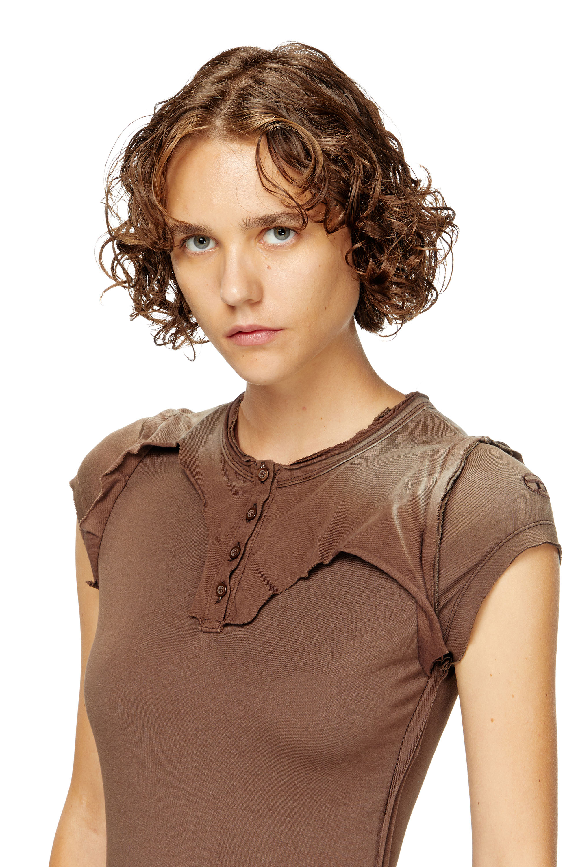 Diesel - D-JARY, Female's カットソードレス in ブラウン - 5