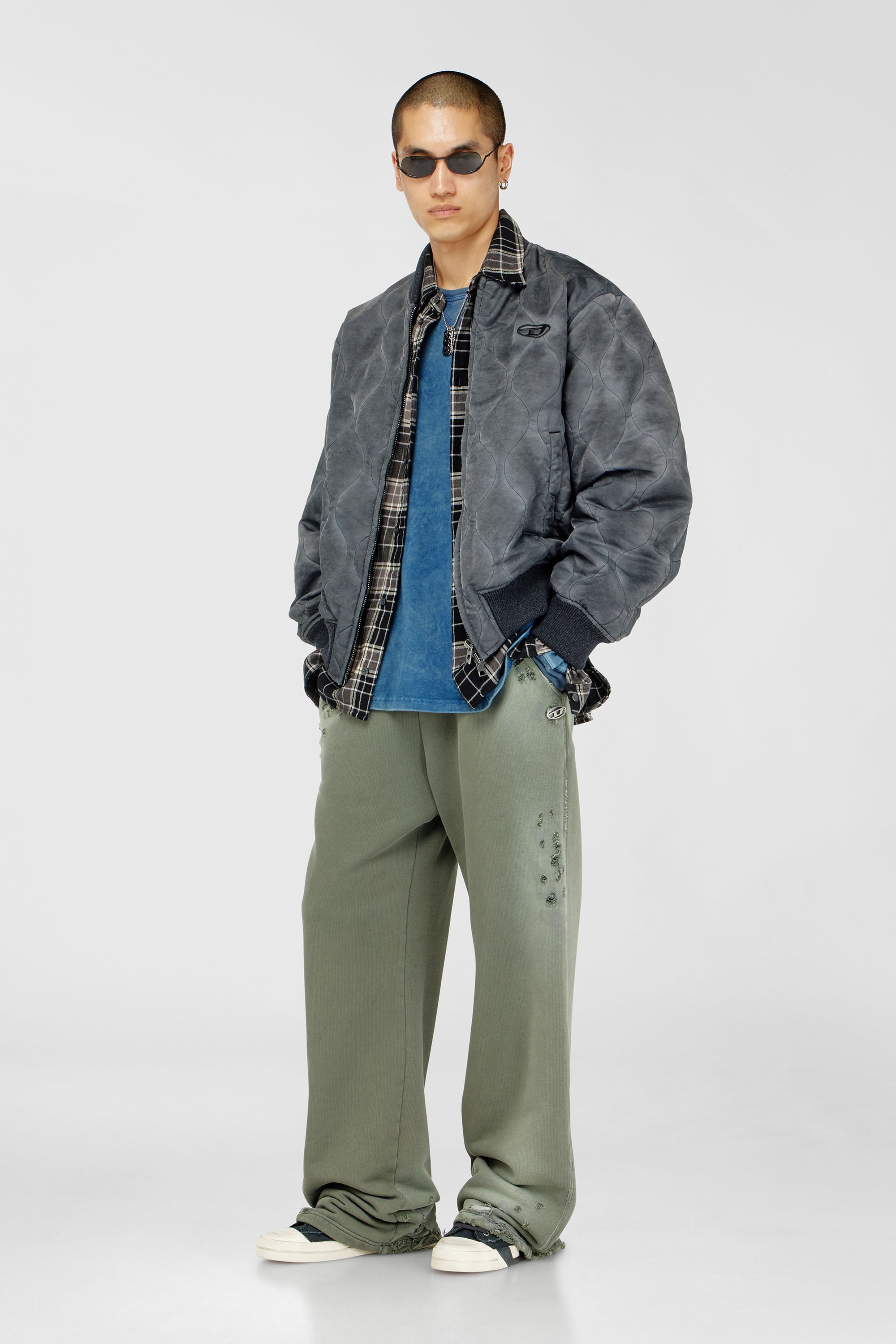 Diesel - T-BOXT-LS-RAW, Male's 長袖Tシャツ in ミディアムブルー - 2