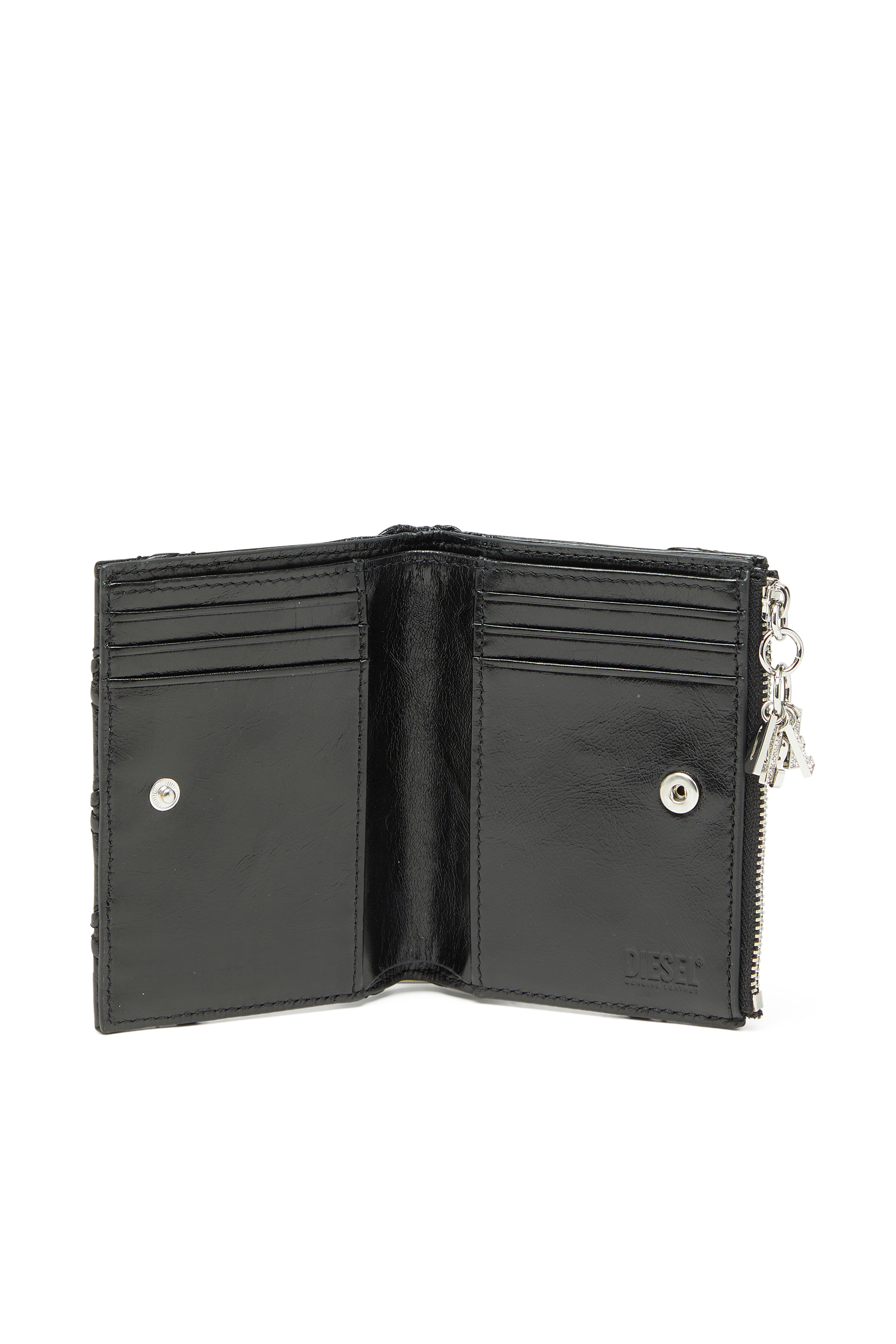 Diesel - D-CHARMS BI FOLD ZIP II, Female's 二つ折りウォレット in ブラック - 3