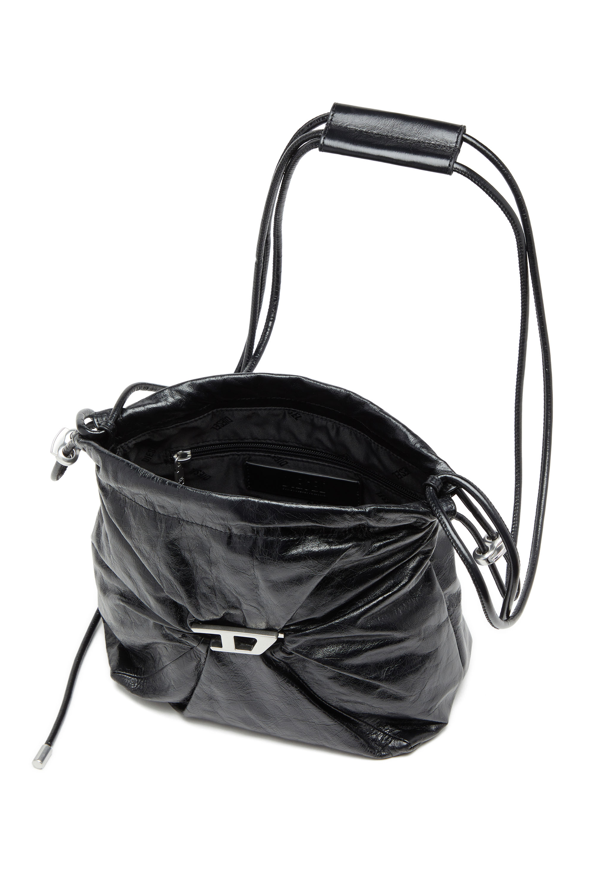 Diesel - SCRUNCH-D BUCKET, Female's バケットバッグ in ブラック - 5