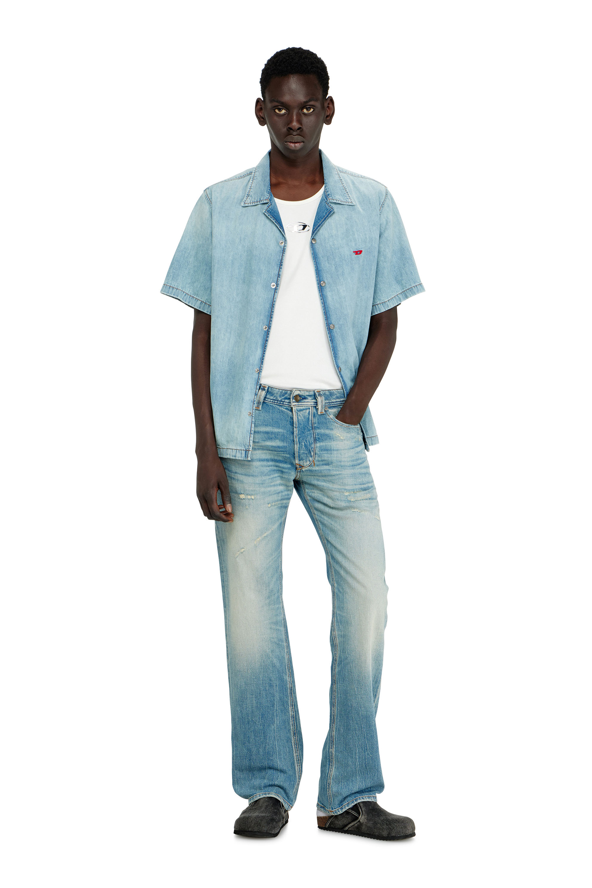 Diesel - D-NABIL-D, Male's デニムシャツ in ライトブルー - 1