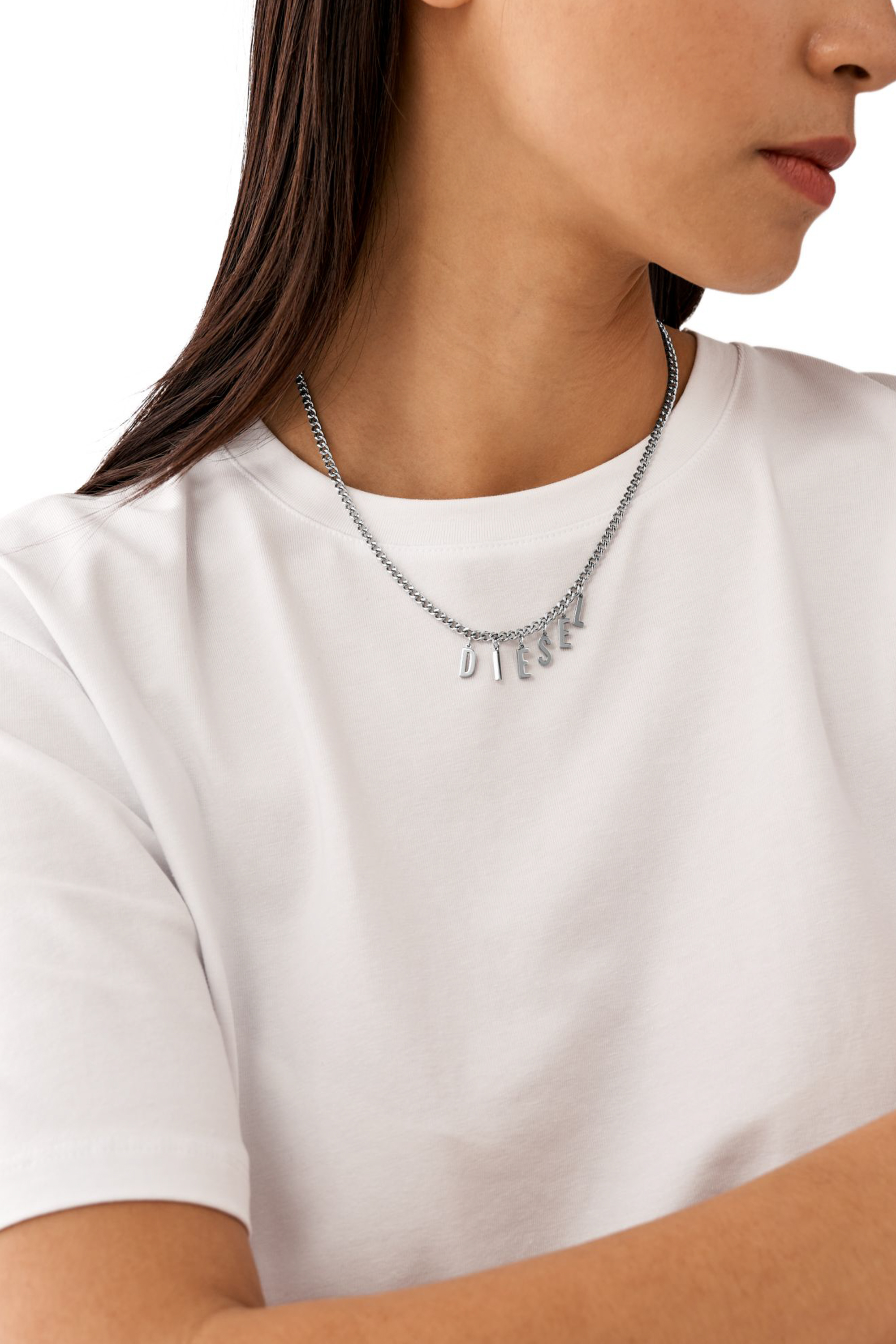 Diesel - DX1494, Unisex's ネックレス in シルバー - 4