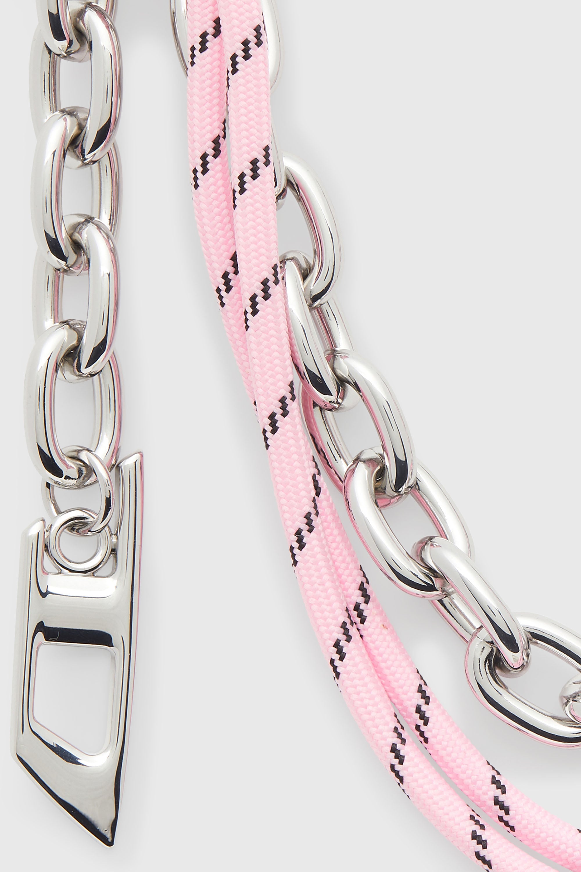 Diesel - CHAIN-D M, Female's チェーンチャーム in シルバー/ピンク / ホワイト - 2