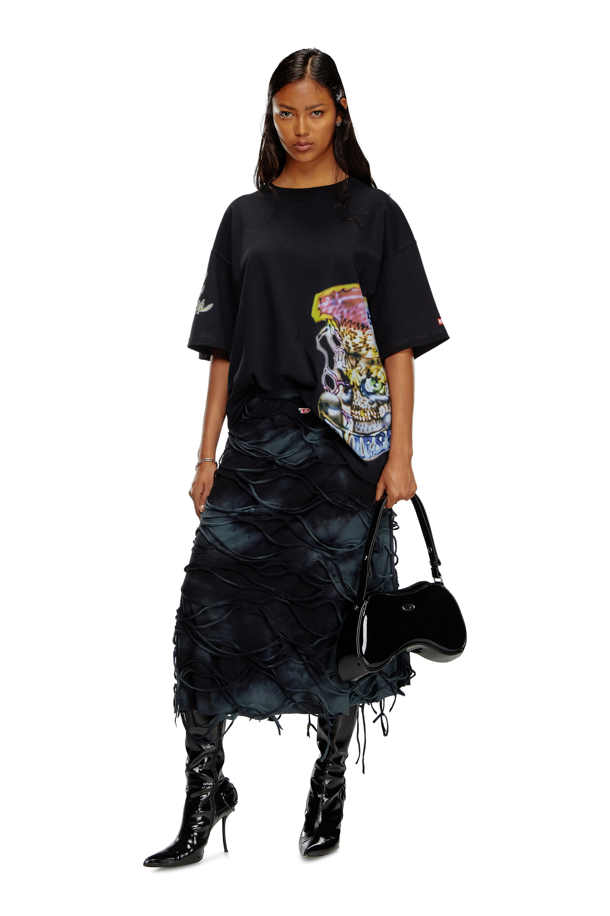 Diesel - PLAY SHOULDER, Female's Play-Glossy shoulder bag in ブラック - 1