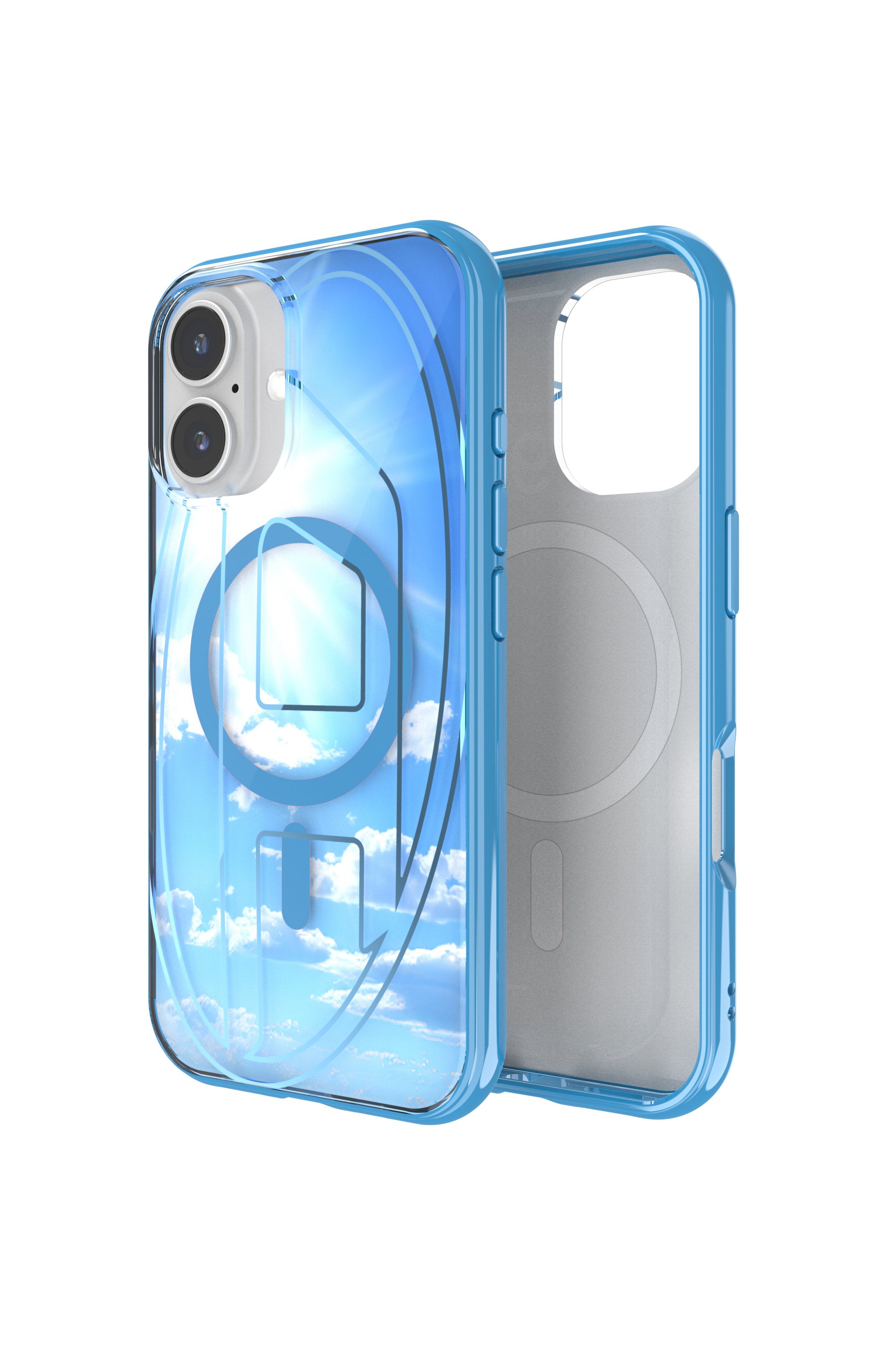 Diesel - 60252 AOP CASE, Unisex's Oval D Case with Magsafe iPhone 16 in アジュール - 1